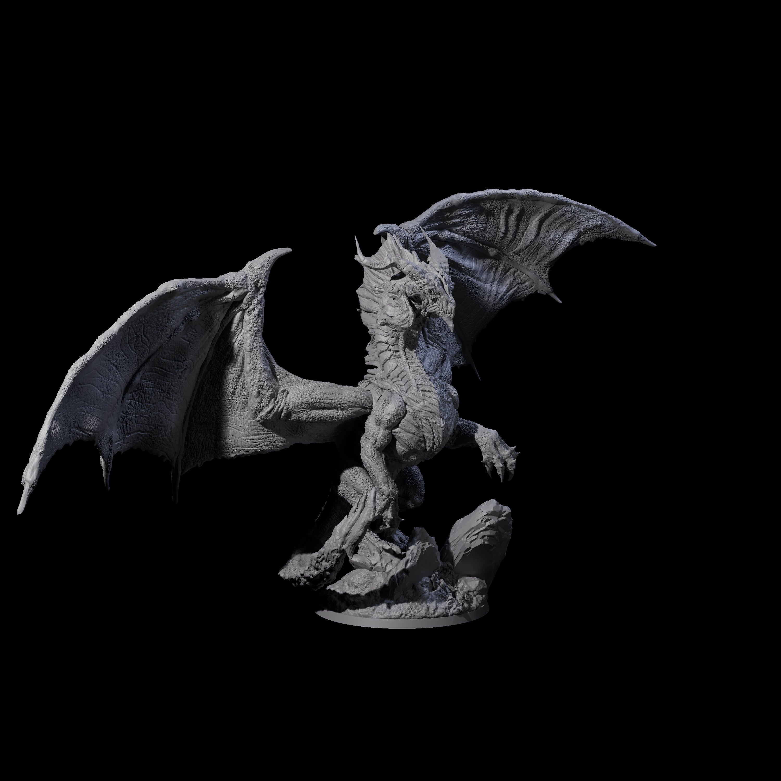 Proud Chromatic Dragon Miniature for Dungeons and Dragons, Pathfinder or other TTRPGs