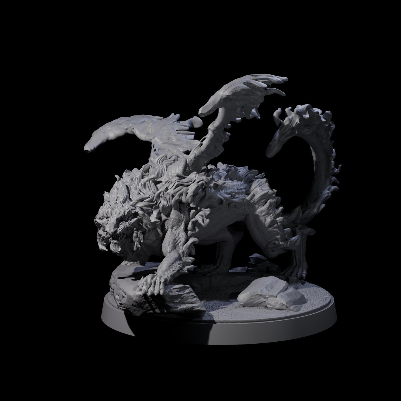 Prowling Grimalkin A Miniature for Dungeons and Dragons, Pathfinder or other TTRPGs