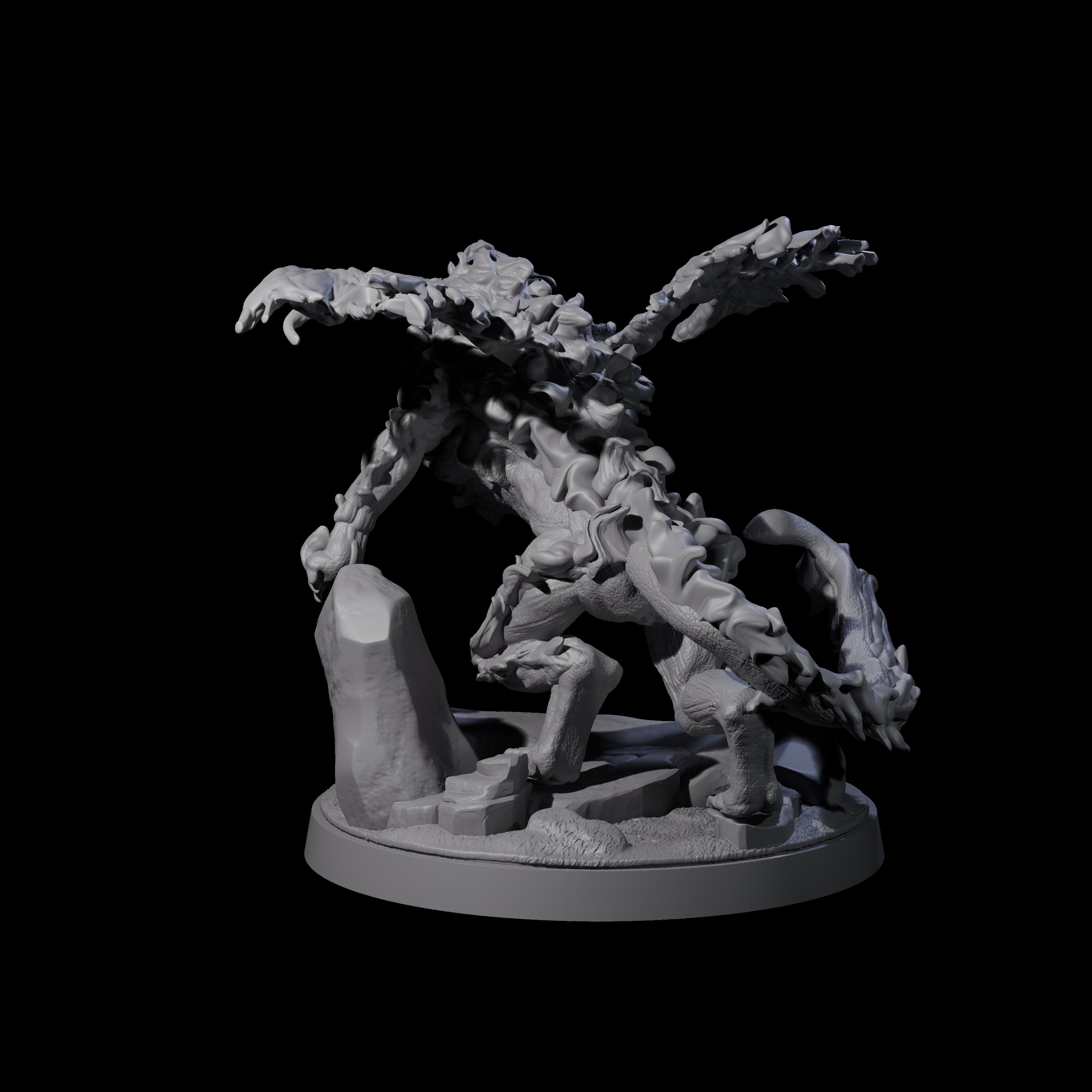 Prowling Grimalkin B Miniature for Dungeons and Dragons, Pathfinder or other TTRPGs