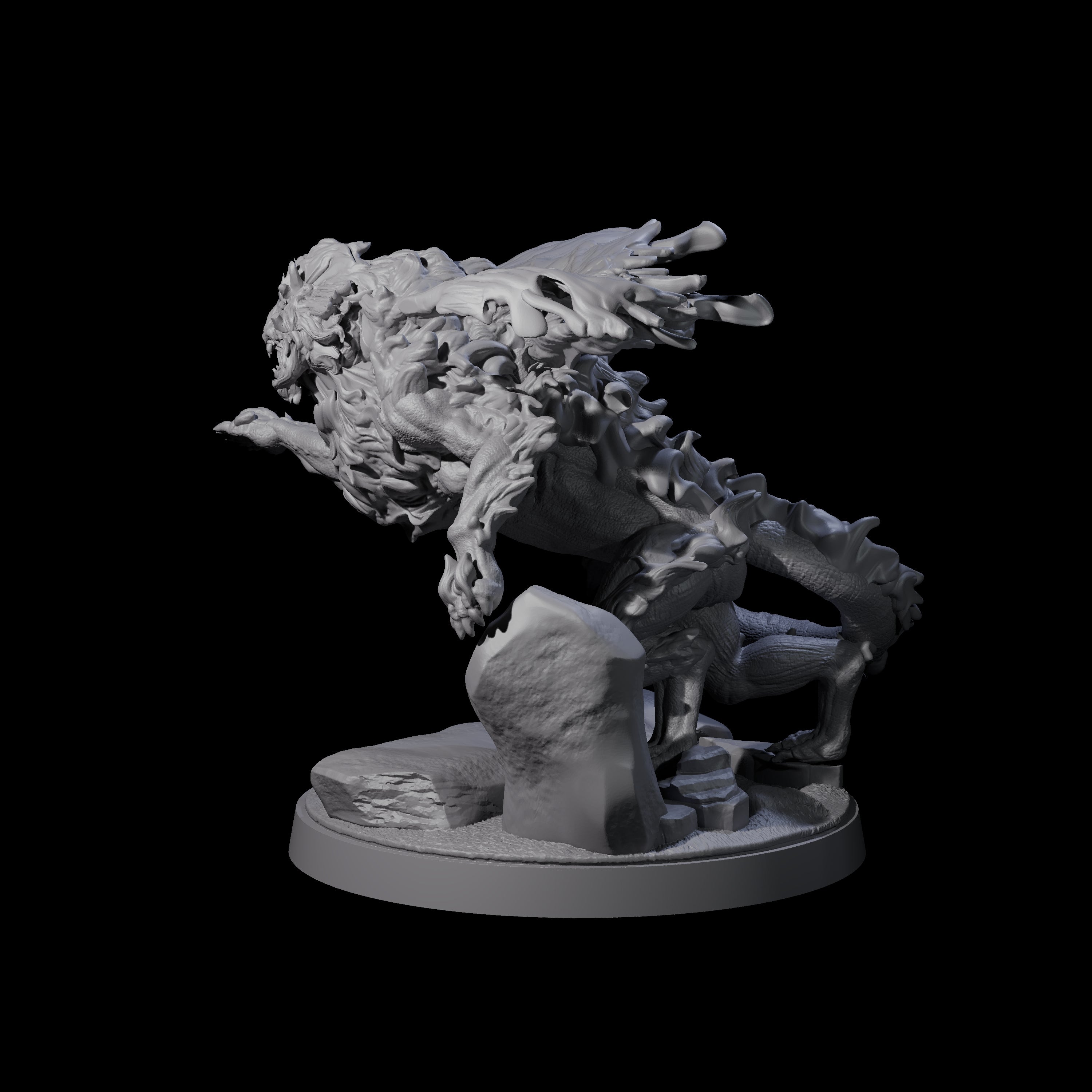 Prowling Grimalkin B Miniature for Dungeons and Dragons, Pathfinder or other TTRPGs