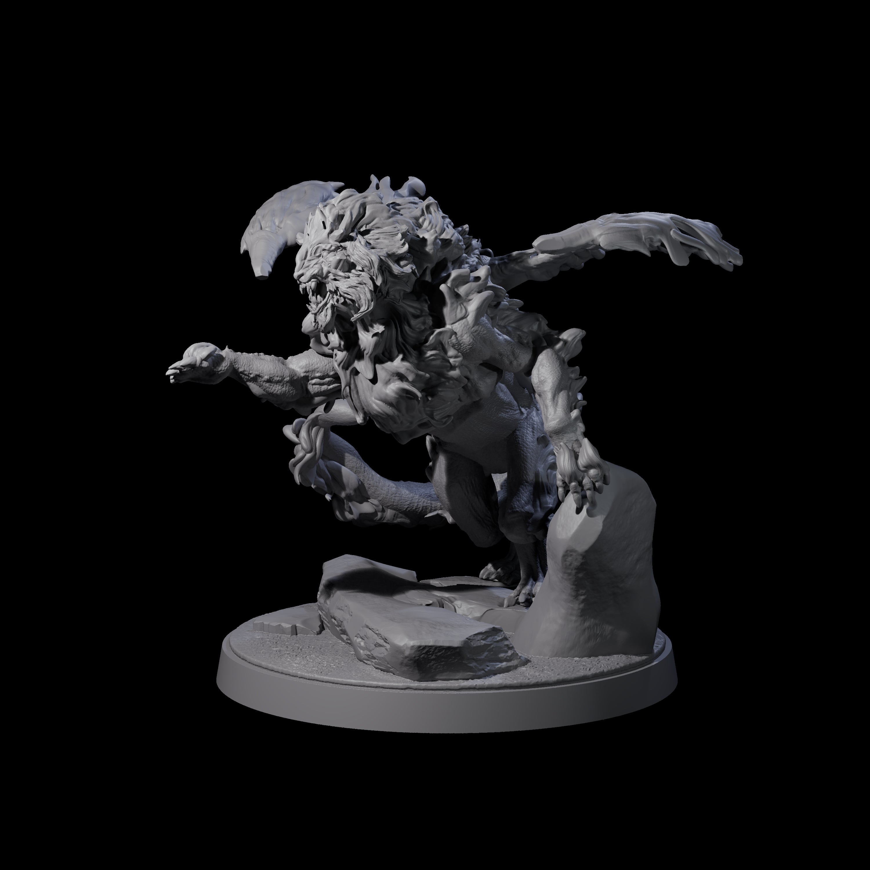 Prowling Grimalkin B Miniature for Dungeons and Dragons, Pathfinder or other TTRPGs