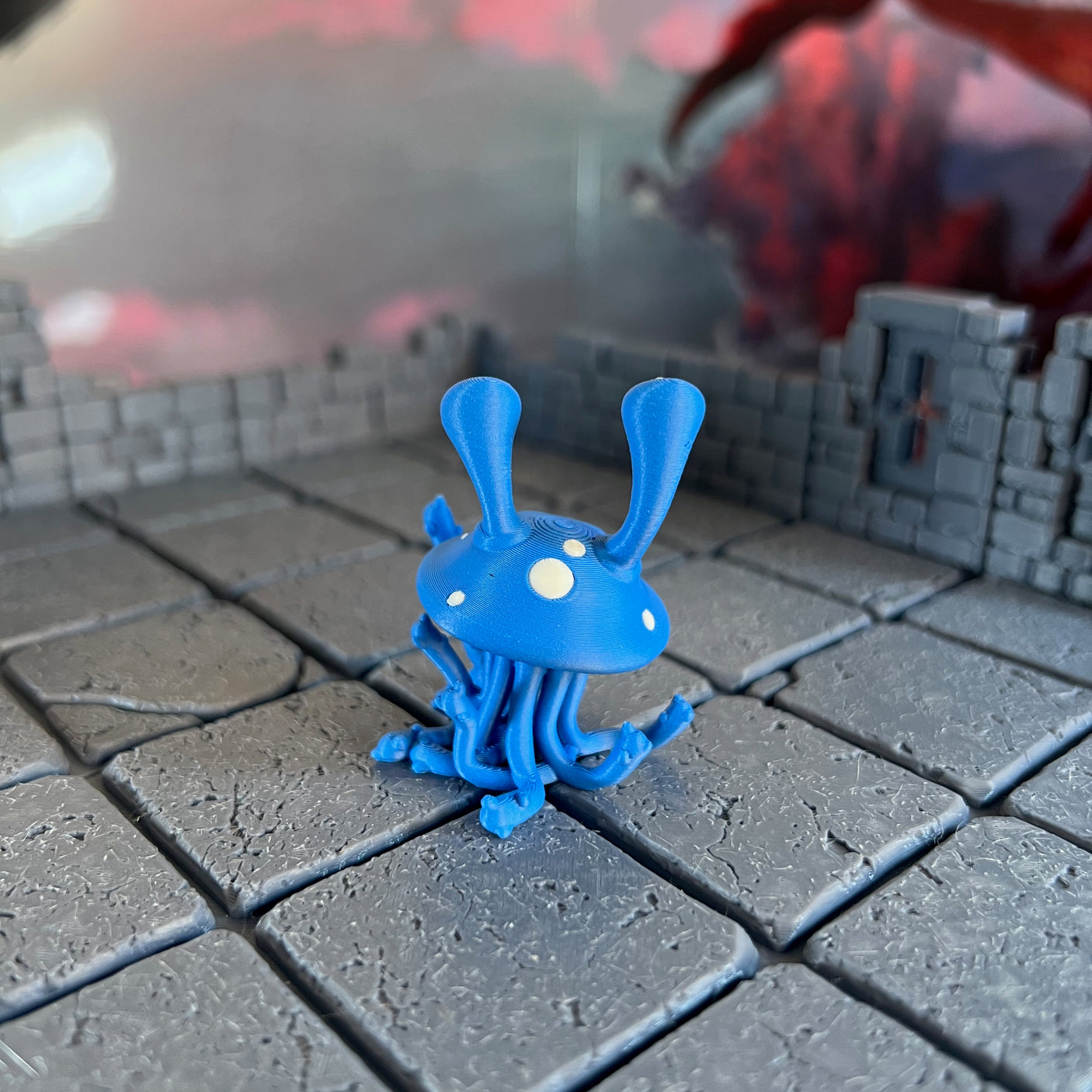 Psychic Jellyfish Multicolour Table Ready Miniature Miniature for Dungeons and Dragons, Pathfinder or other TTRPGs