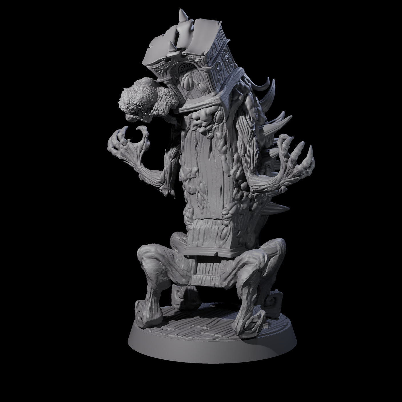 Pulsing Grandfather Clock Mimic Miniature for Dungeons and Dragons, Pathfinder or other TTRPGs