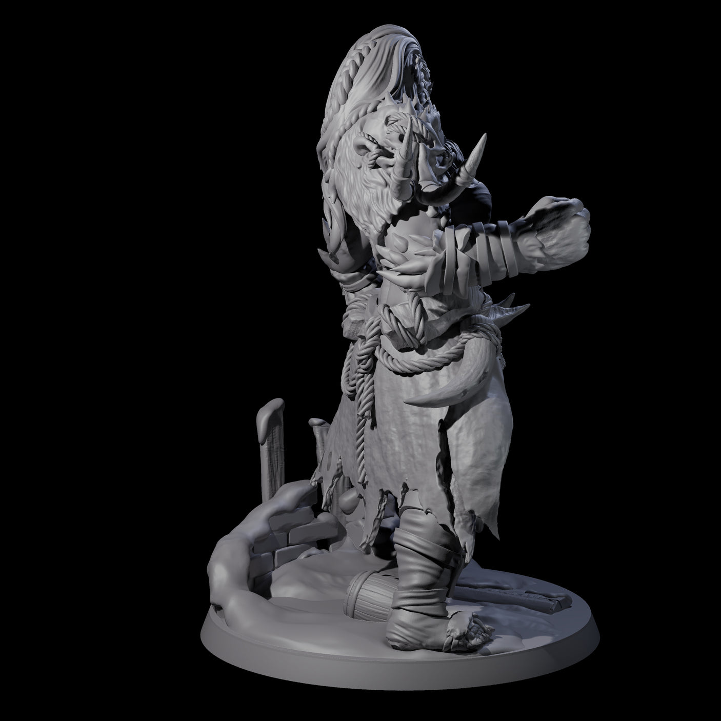 Punching Frost Giant Miniature for Dungeons and Dragons, Pathfinder or other TTRPGs
