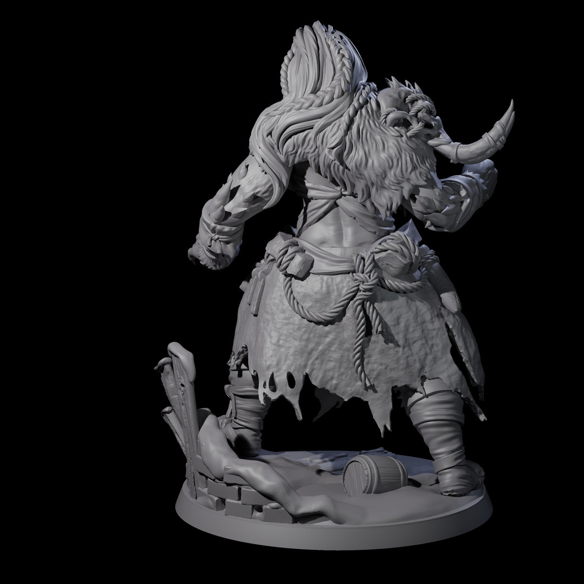 Punching Frost Giant Miniature for Dungeons and Dragons, Pathfinder or other TTRPGs