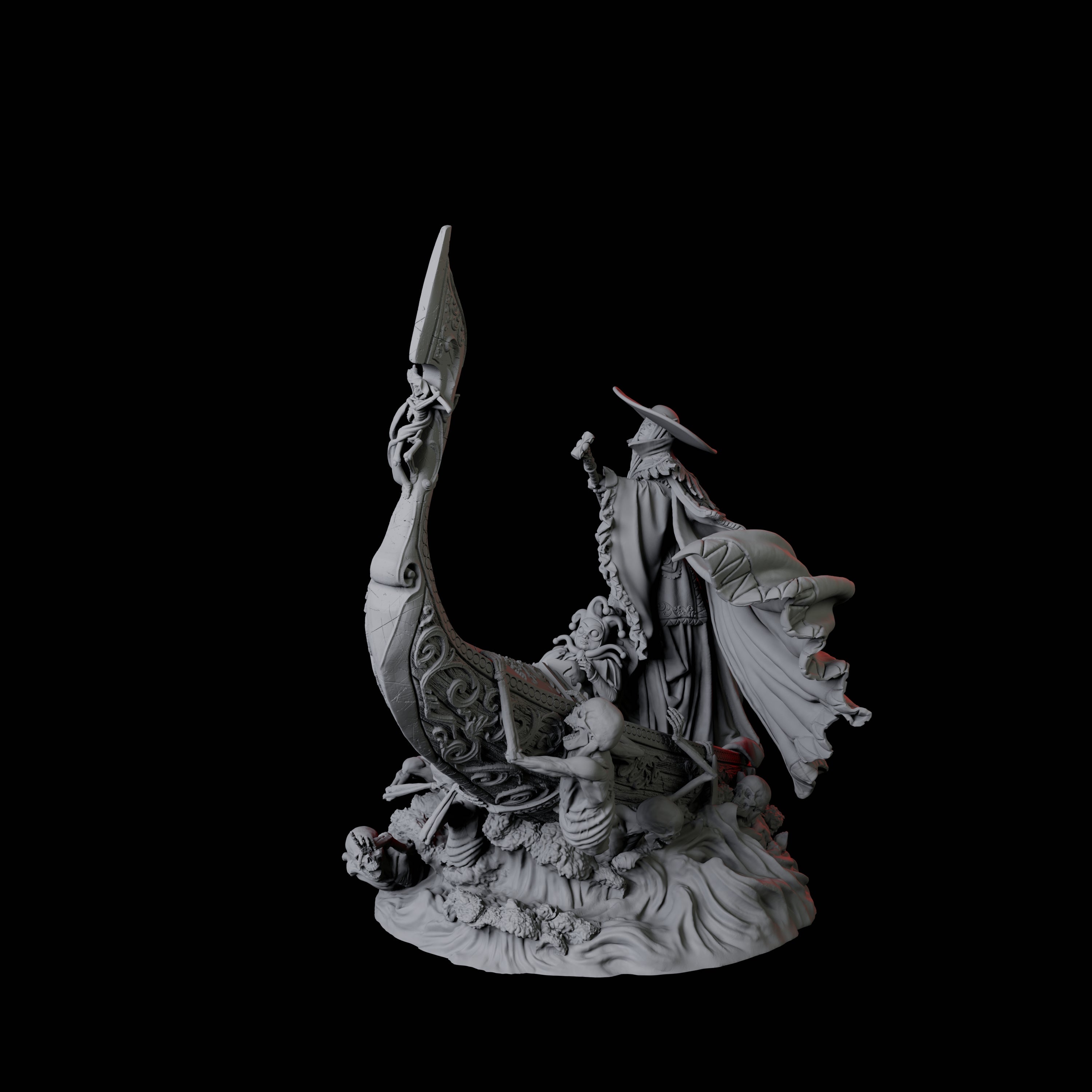 Punting Gondolier of the River Styx A Miniature for Dungeons and Dragons, Pathfinder or other TTRPGs