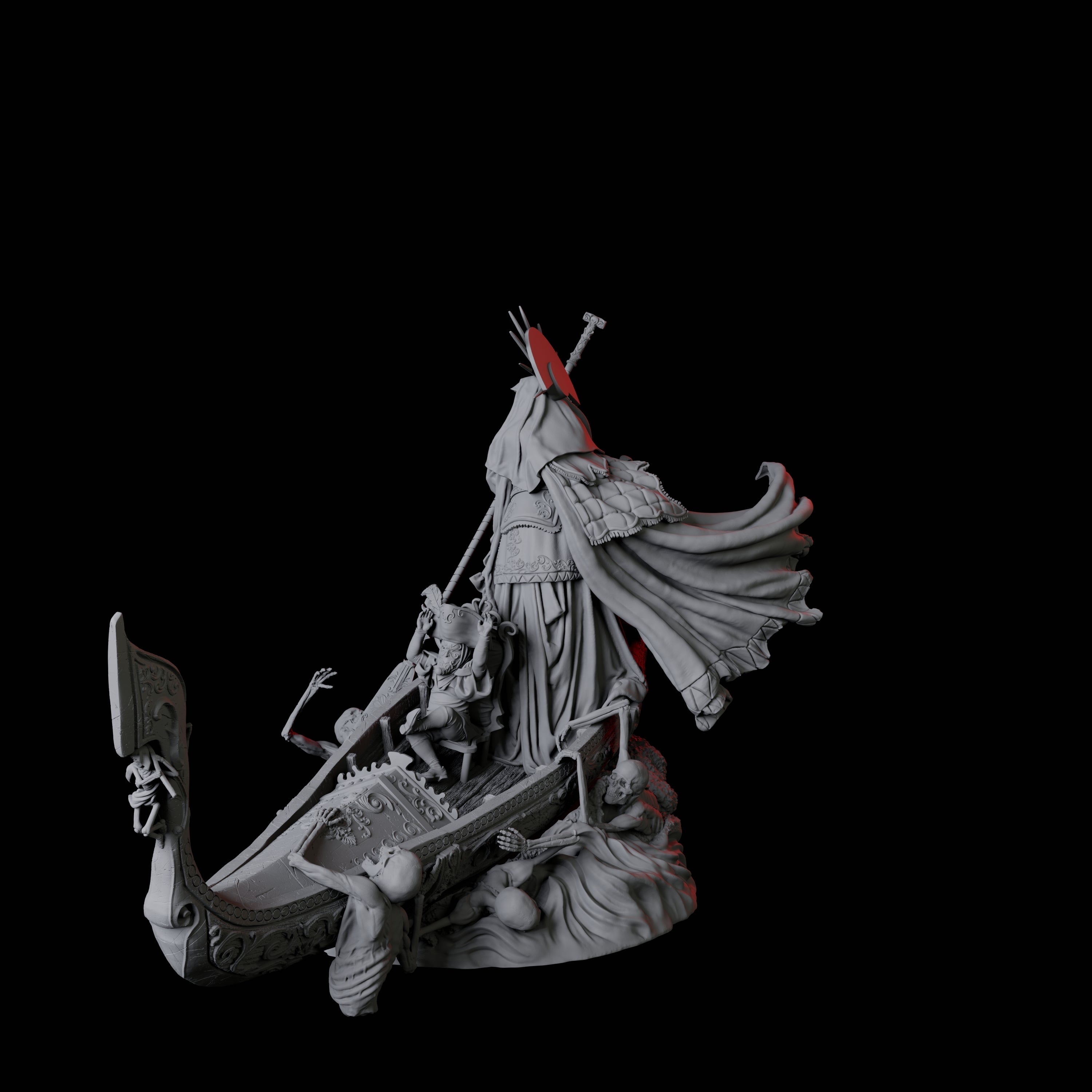 Punting Gondolier of the River Styx D Miniature for Dungeons and Dragons, Pathfinder or other TTRPGs