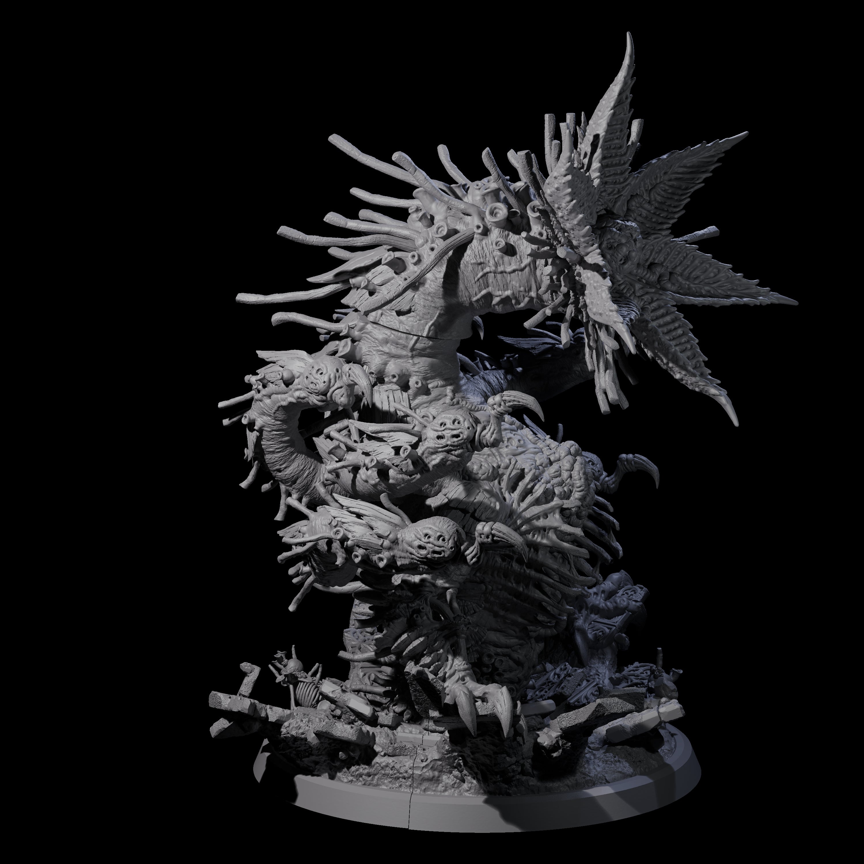 Pupating Fungal Hydra Miniature for Dungeons and Dragons, Pathfinder or other TTRPGs