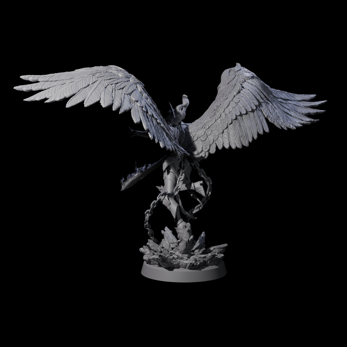 Pure Astral Deva Miniature for Dungeons and Dragons, Pathfinder or other TTRPGs