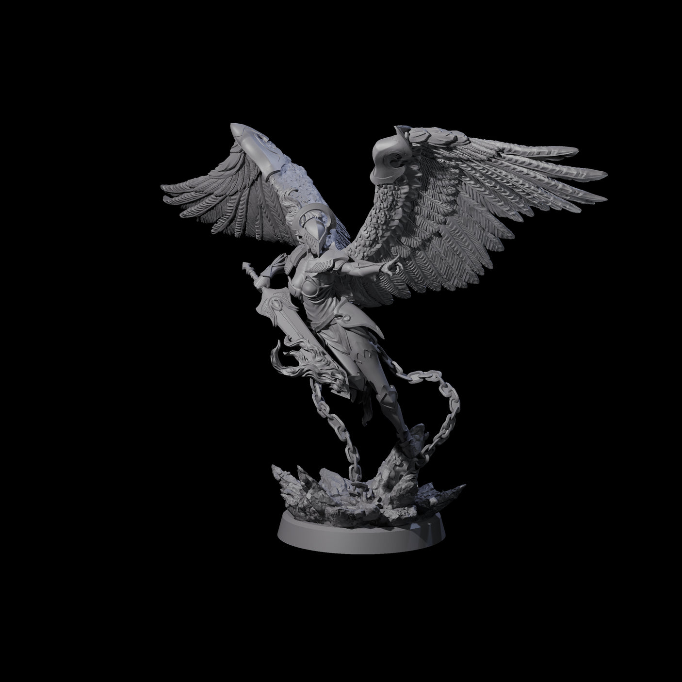 Pure Astral Deva Miniature for Dungeons and Dragons, Pathfinder or other TTRPGs
