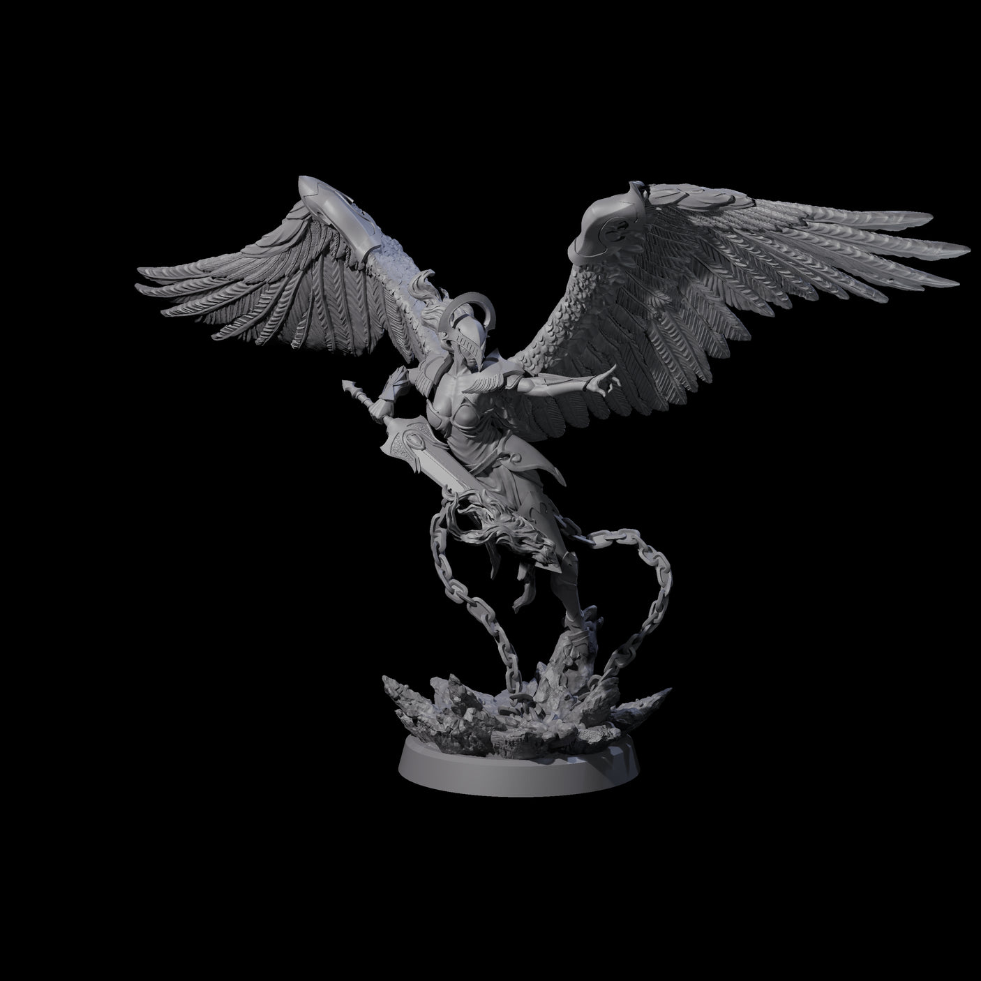 Pure Astral Deva Miniature for Dungeons and Dragons, Pathfinder or other TTRPGs