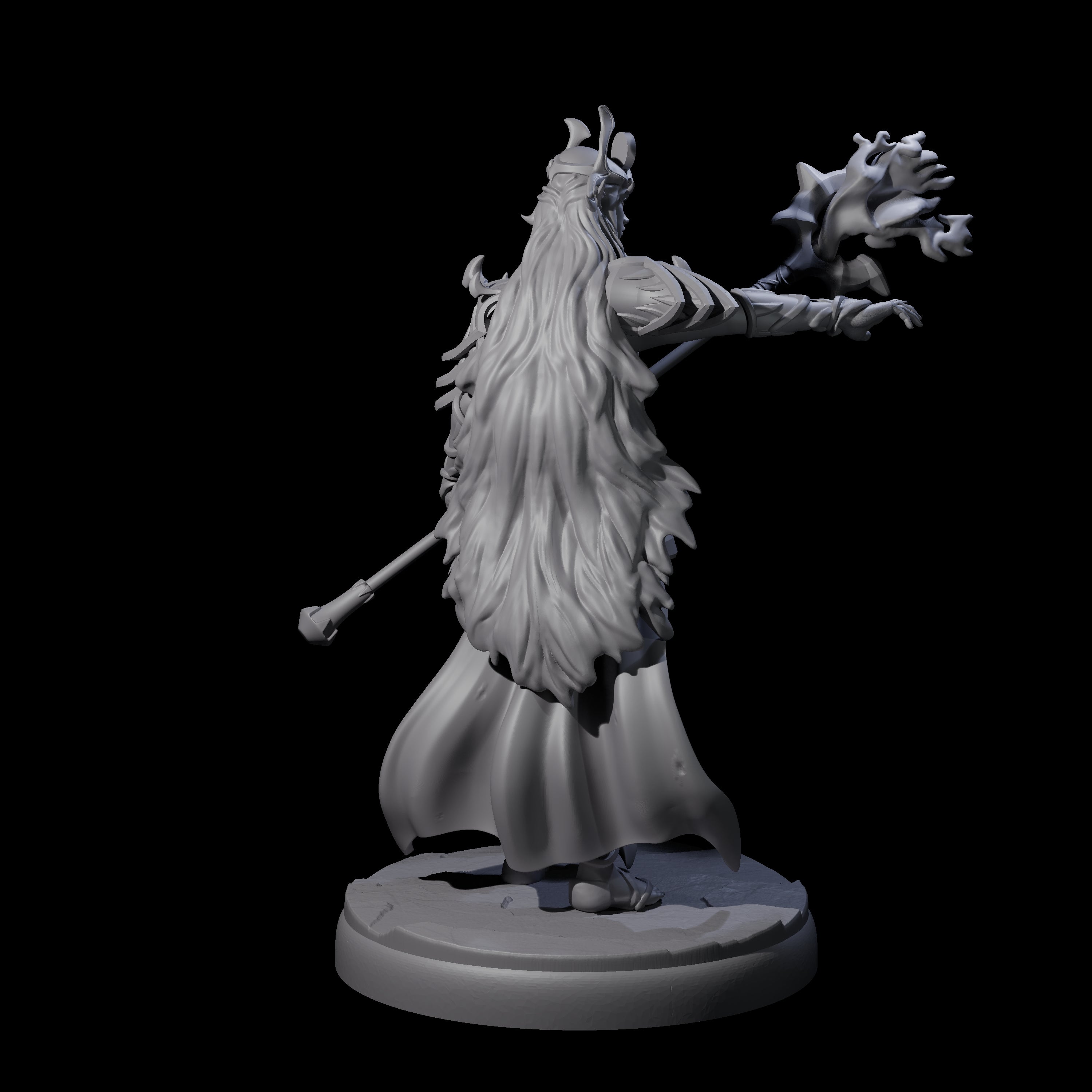 Pure Dark Elf Sorceress A Miniature for Dungeons and Dragons, Pathfinder or other TTRPGs
