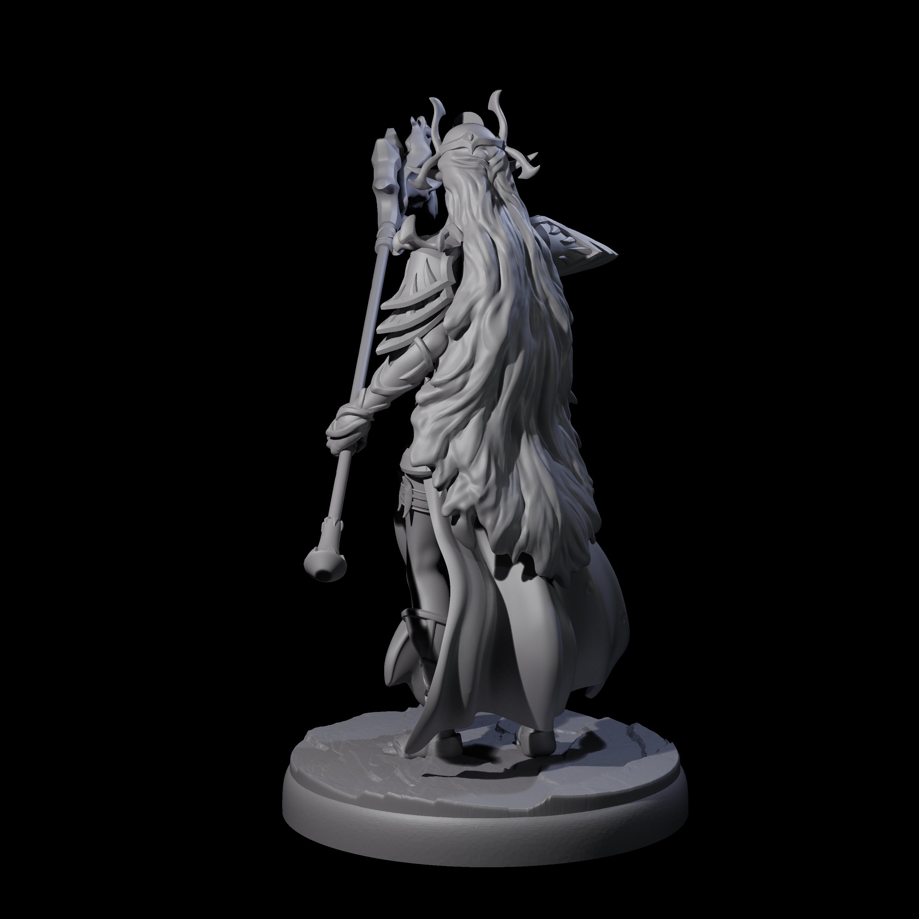 Pure Dark Elf Sorceress A Miniature for Dungeons and Dragons, Pathfinder or other TTRPGs