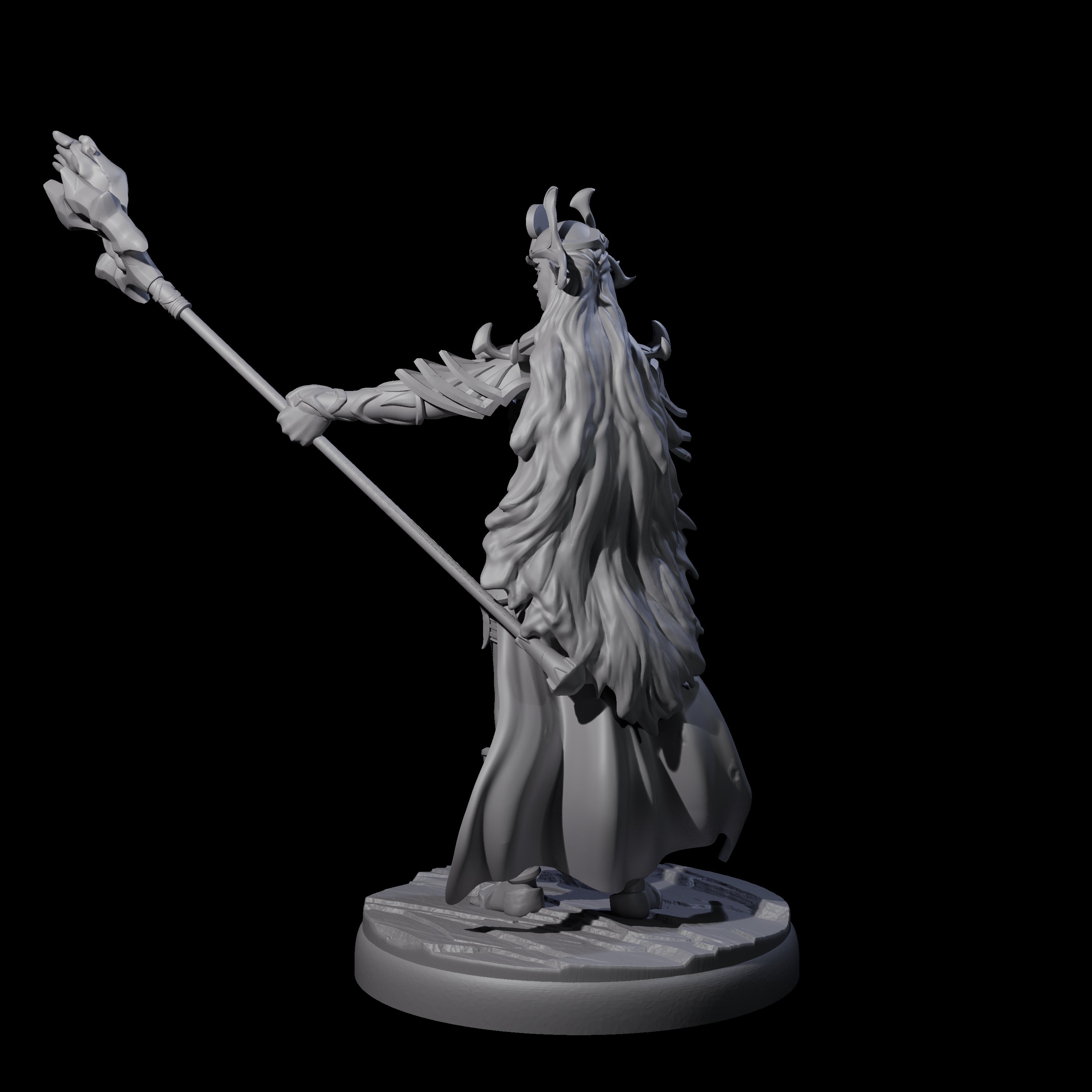 Pure Dark Elf Sorceress B Miniature for Dungeons and Dragons, Pathfinder or other TTRPGs