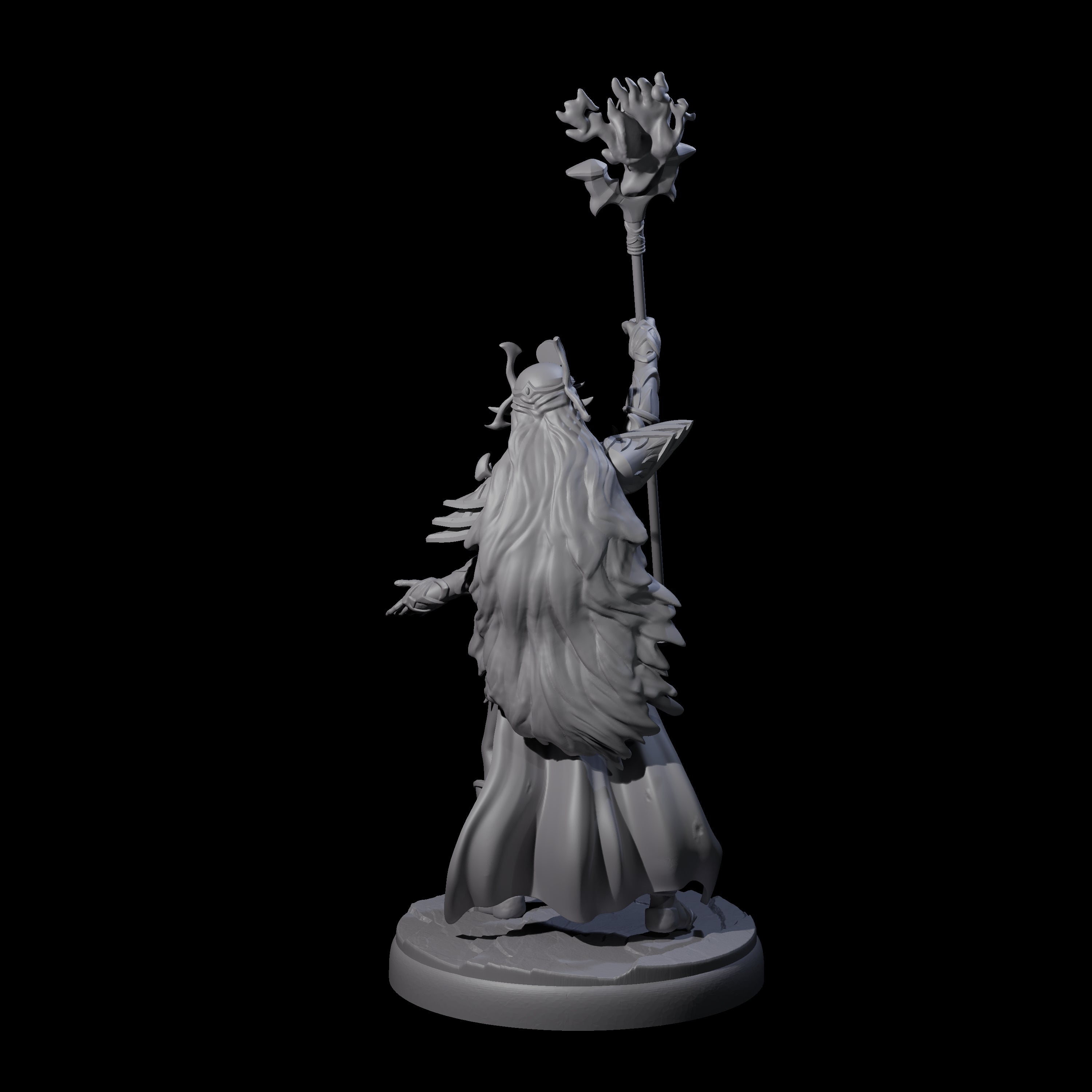 Pure Dark Elf Sorceress C Miniature for Dungeons and Dragons, Pathfinder or other TTRPGs