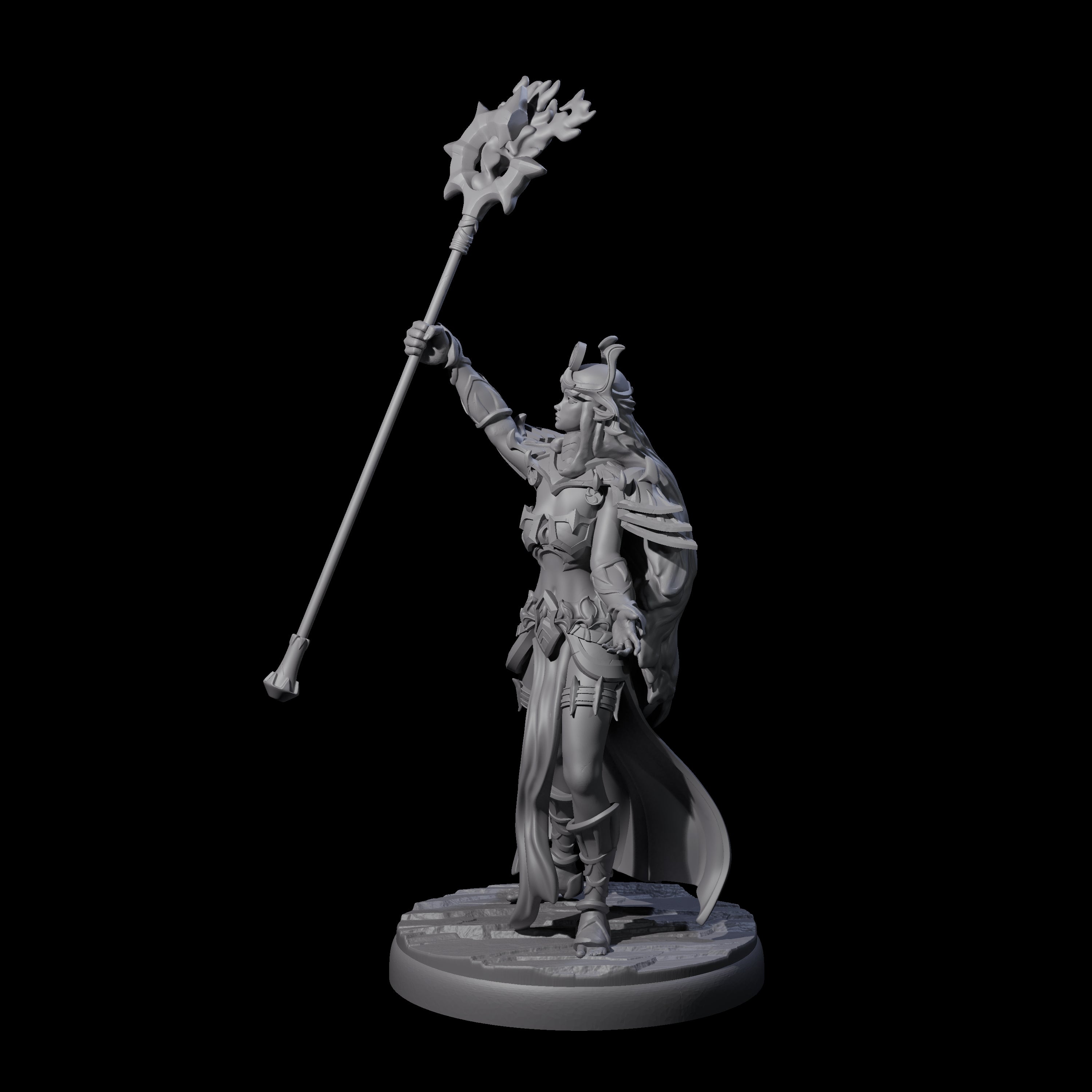 Pure Dark Elf Sorceress C Miniature for Dungeons and Dragons, Pathfinder or other TTRPGs