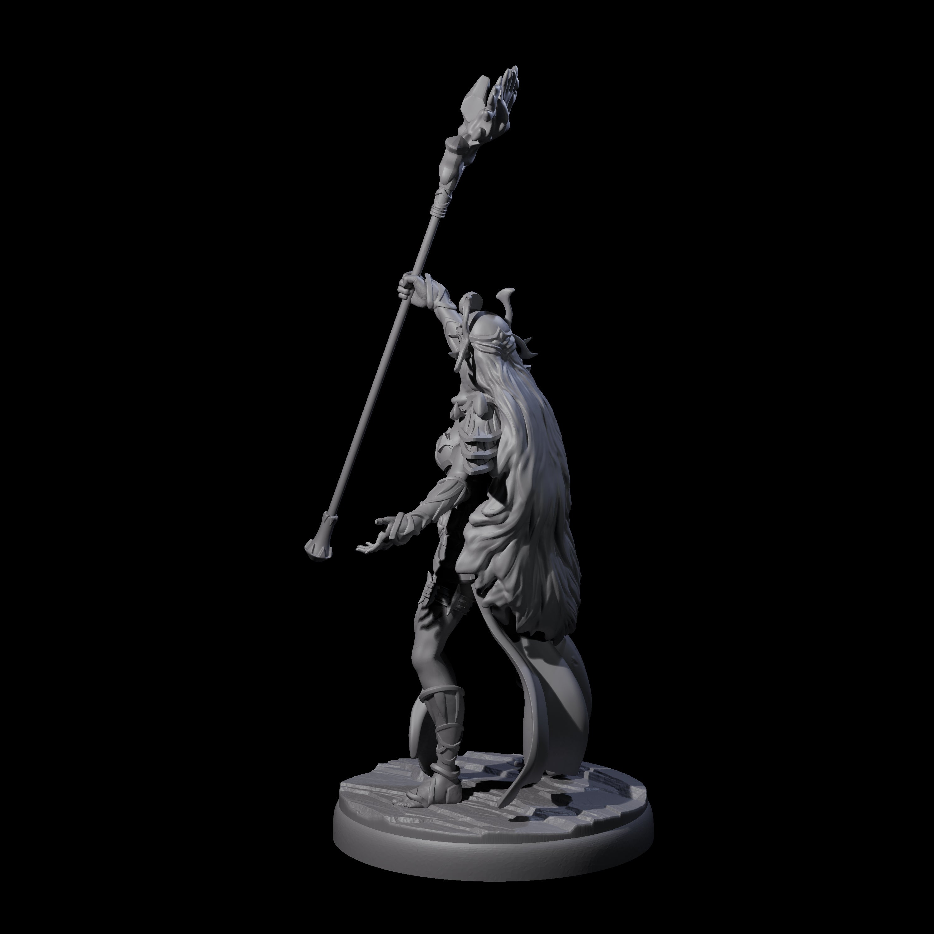 Pure Dark Elf Sorceress C Miniature for Dungeons and Dragons, Pathfinder or other TTRPGs