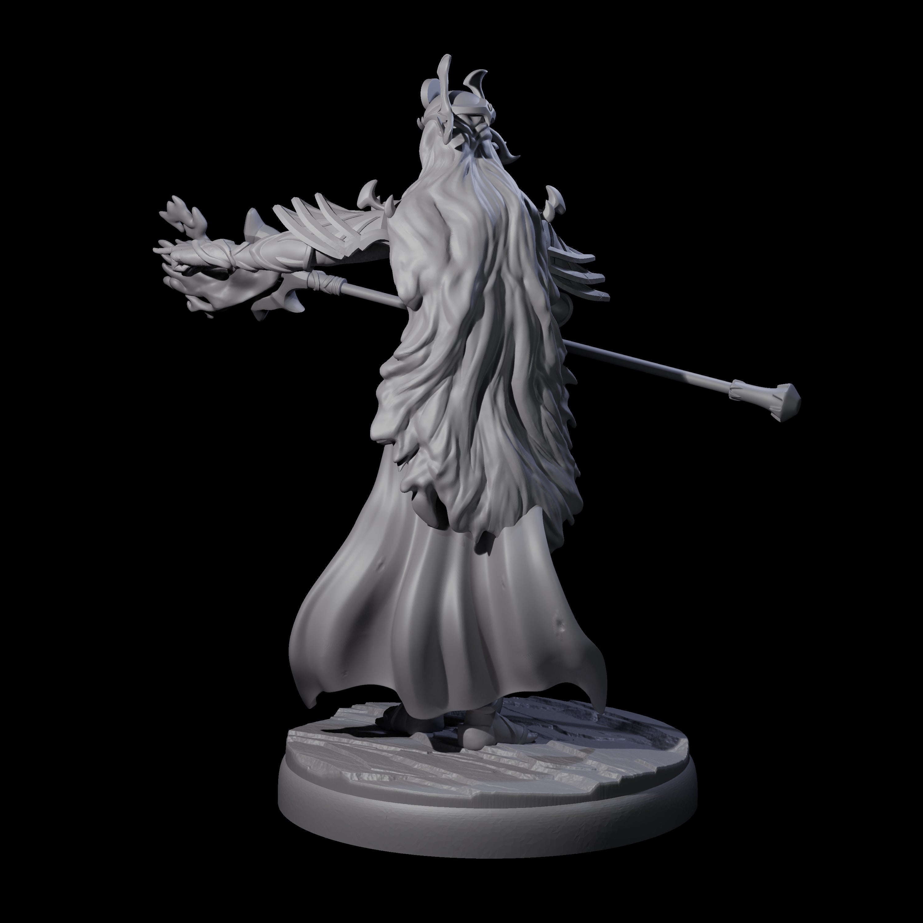 Pure Dark Elf Sorceress D Miniature for Dungeons and Dragons, Pathfinder or other TTRPGs