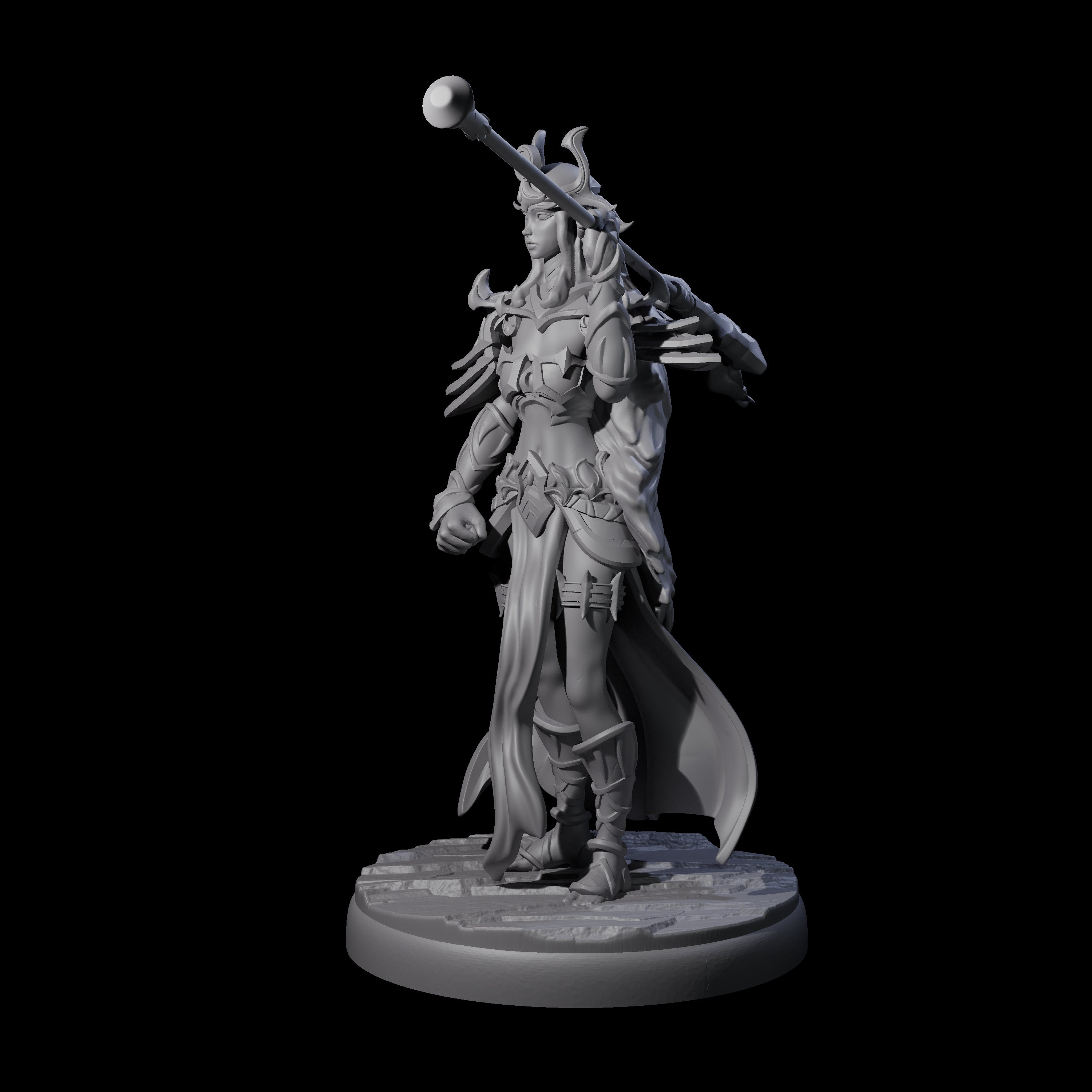 Pure Dark Elf Sorceress E Miniature for Dungeons and Dragons, Pathfinder or other TTRPGs
