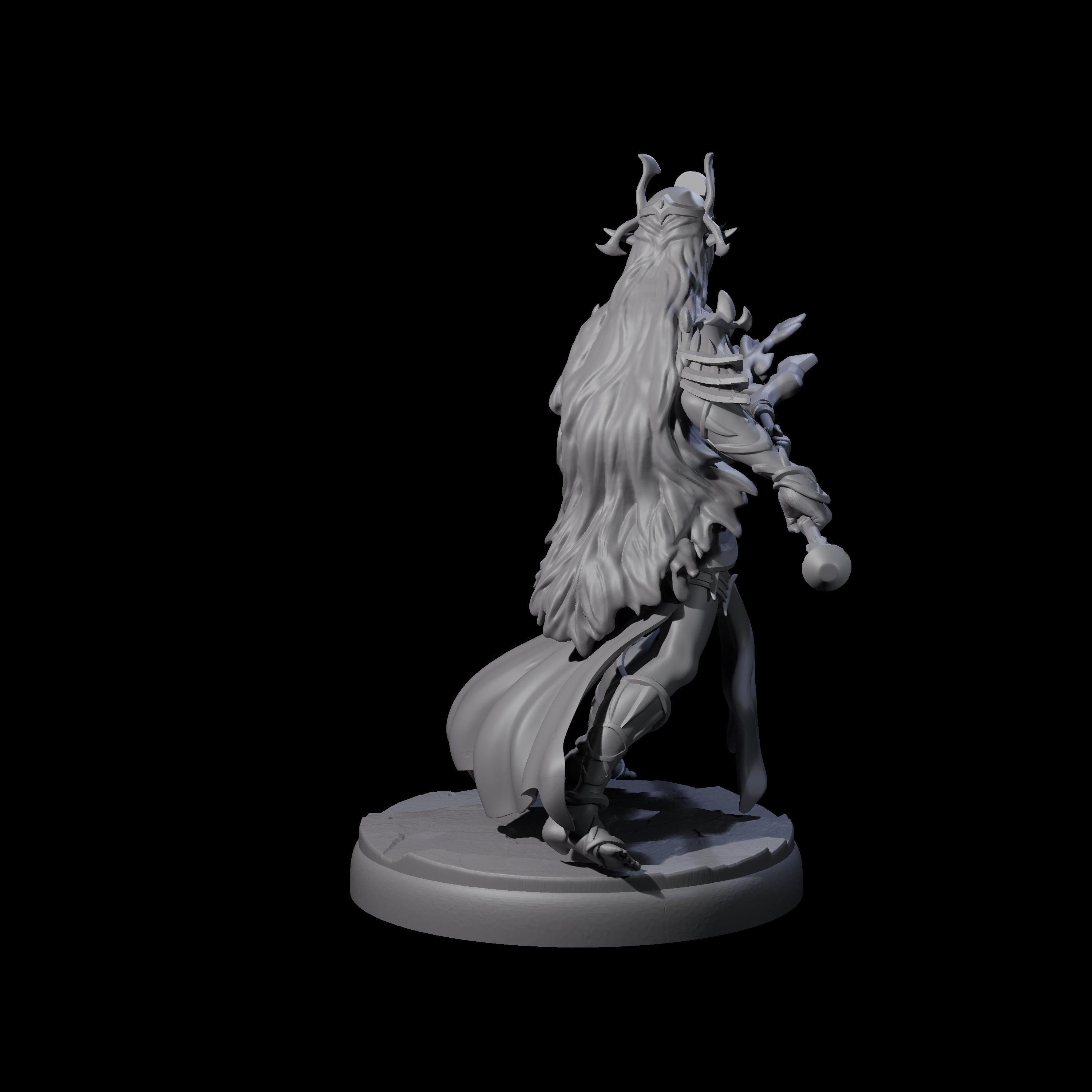 Pure Dark Elf Sorceress F Miniature for Dungeons and Dragons, Pathfinder or other TTRPGs