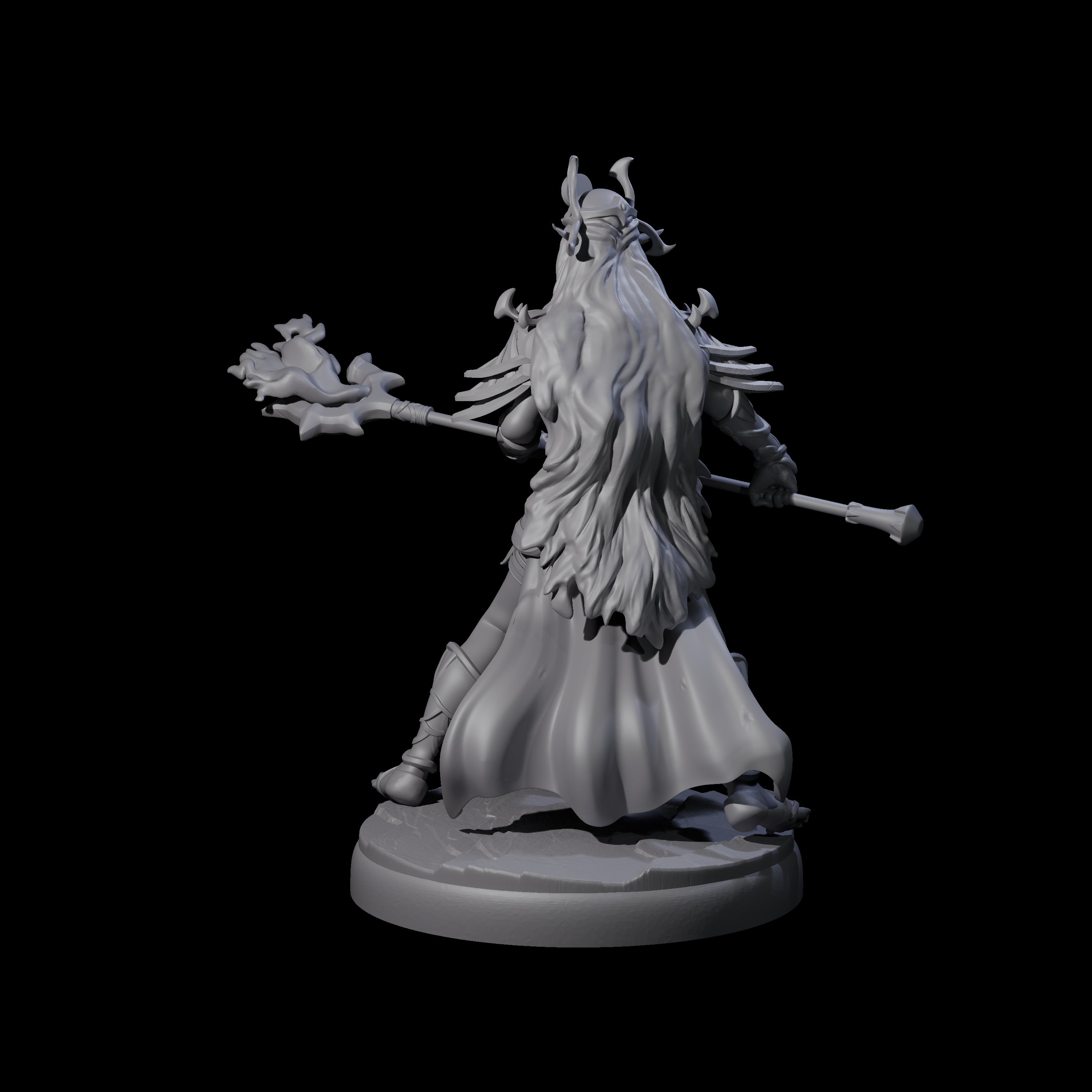 Pure Dark Elf Sorceress F Miniature for Dungeons and Dragons, Pathfinder or other TTRPGs