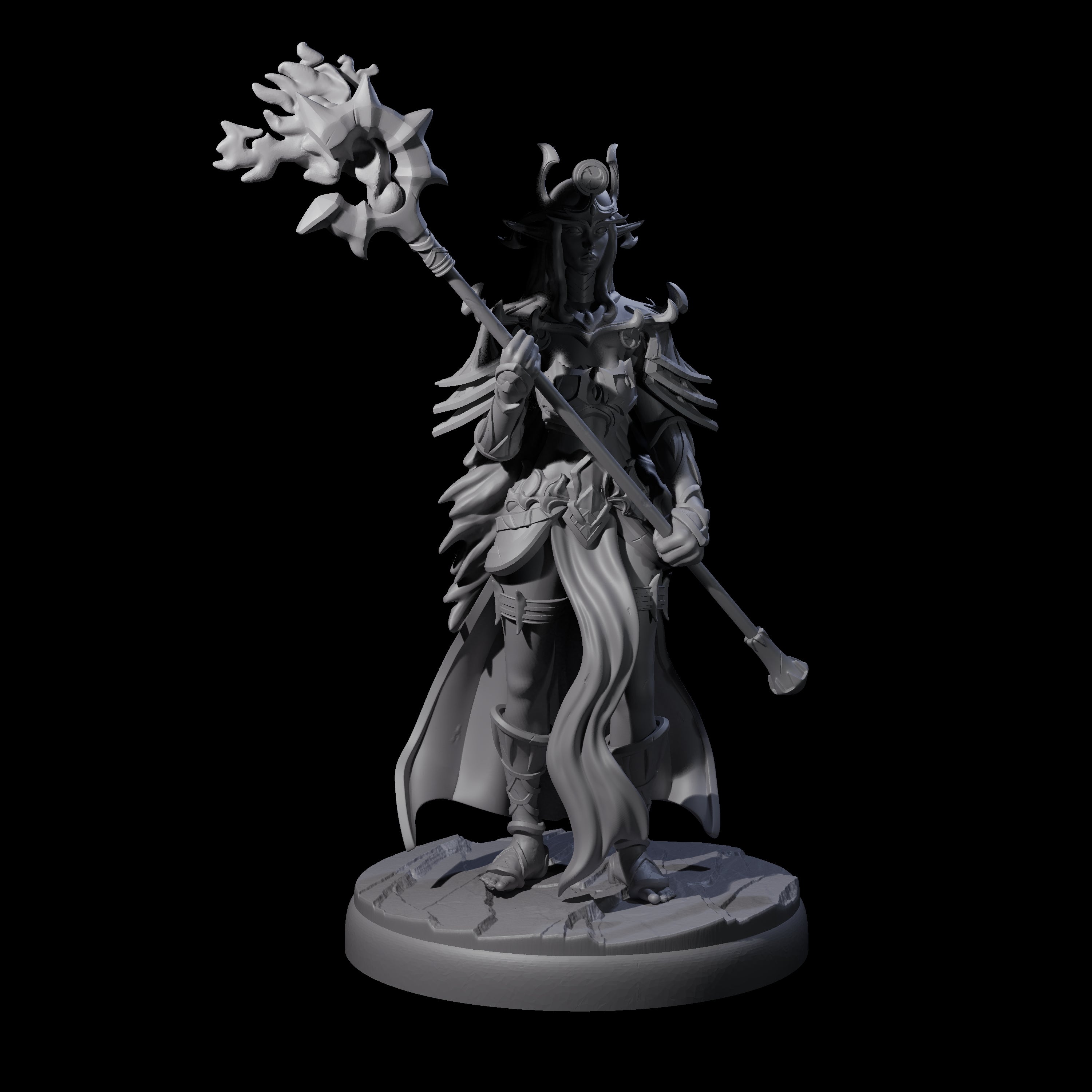 Pure Dark Elf Sorceress G Miniature for Dungeons and Dragons, Pathfinder or other TTRPGs