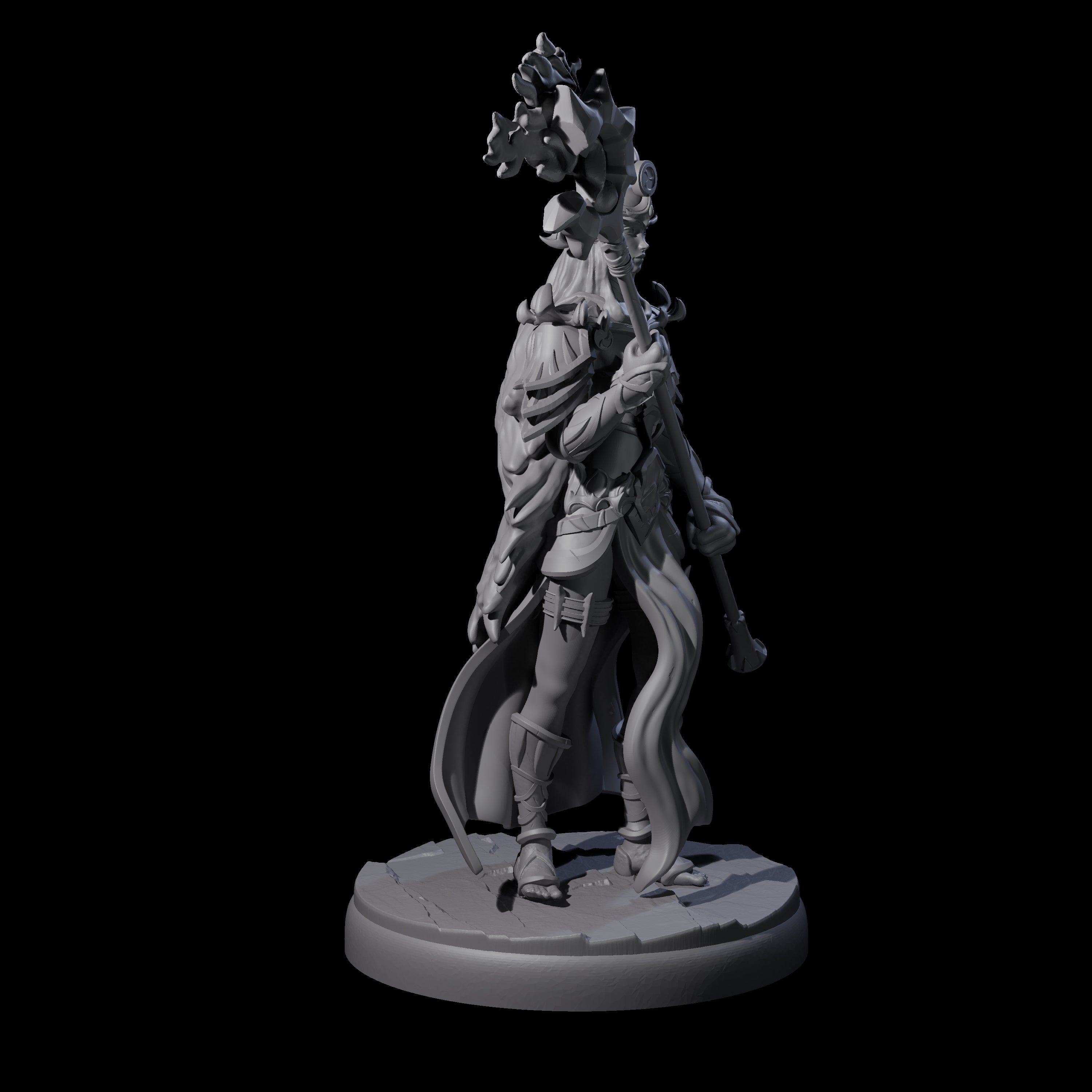 Pure Dark Elf Sorceress G Miniature for Dungeons and Dragons, Pathfinder or other TTRPGs