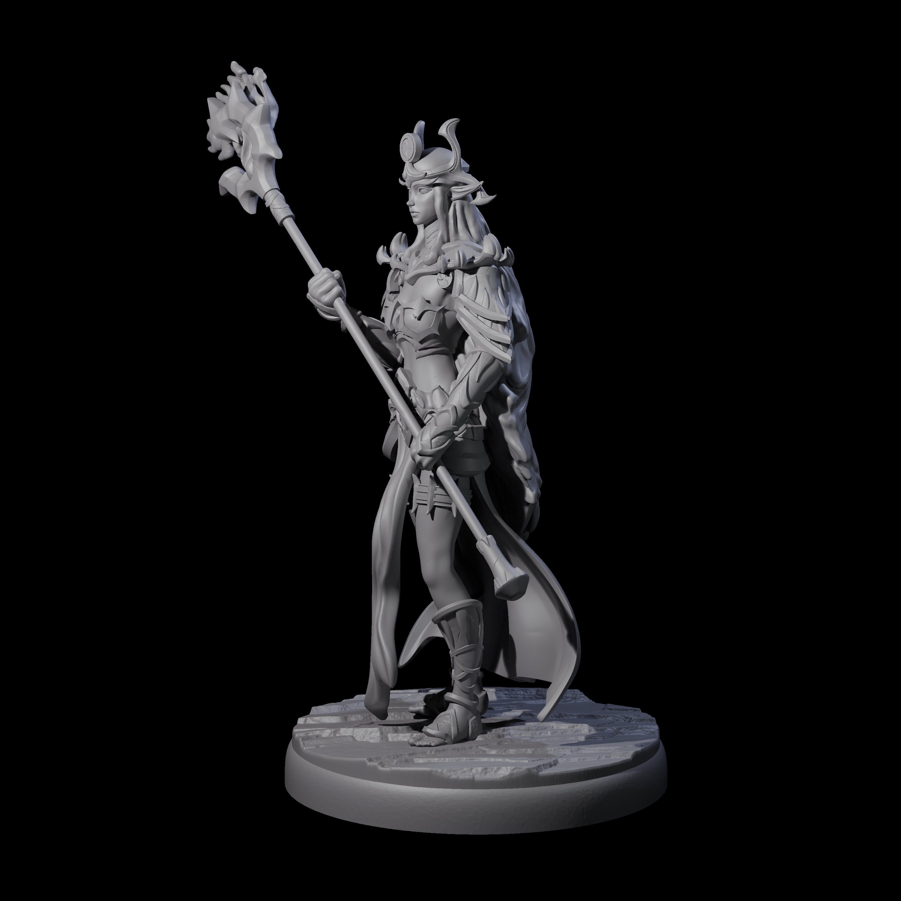Pure Dark Elf Sorceress G Miniature for Dungeons and Dragons, Pathfinder or other TTRPGs