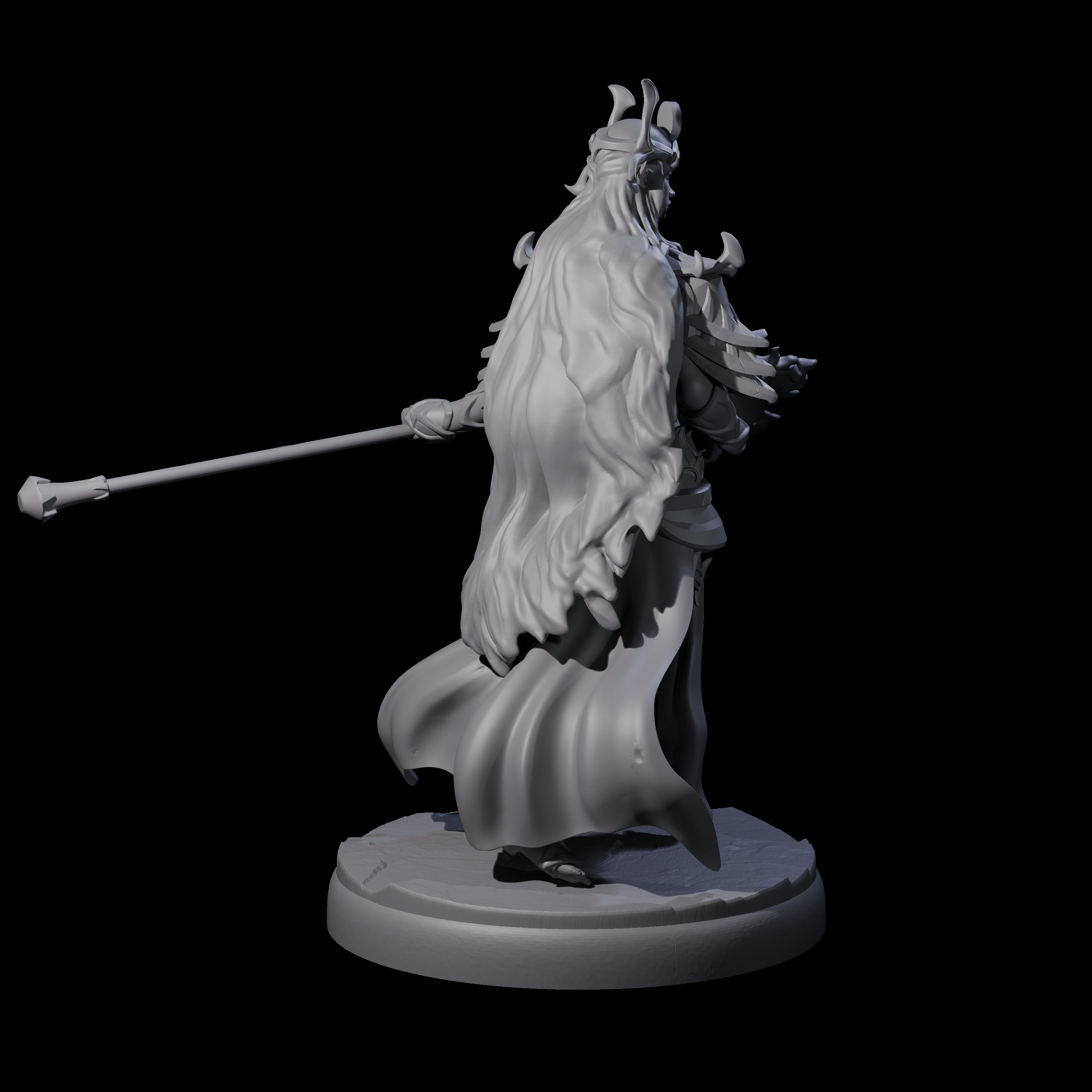 Pure Dark Elf Sorceress H Miniature for Dungeons and Dragons, Pathfinder or other TTRPGs