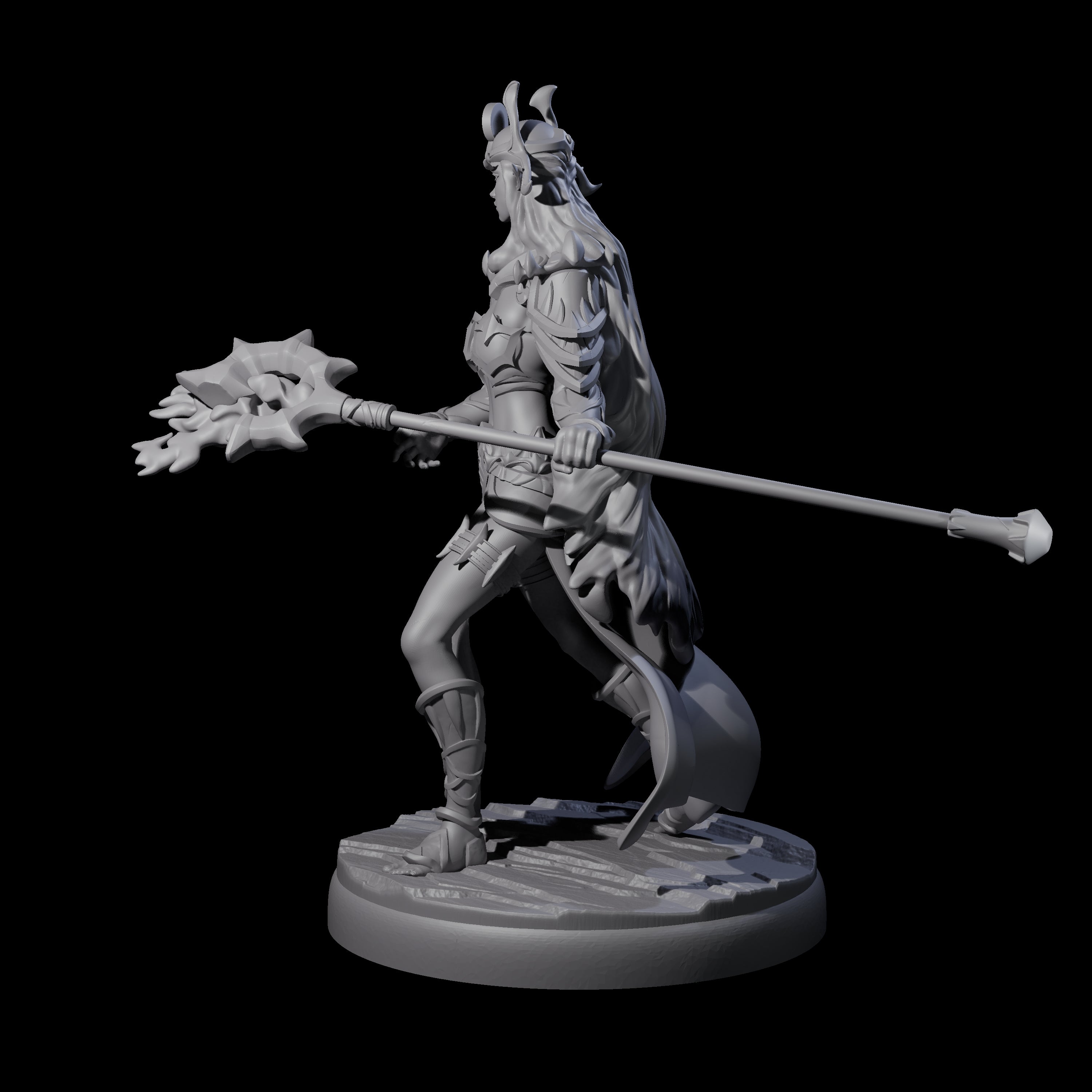 Pure Dark Elf Sorceress H Miniature for Dungeons and Dragons, Pathfinder or other TTRPGs