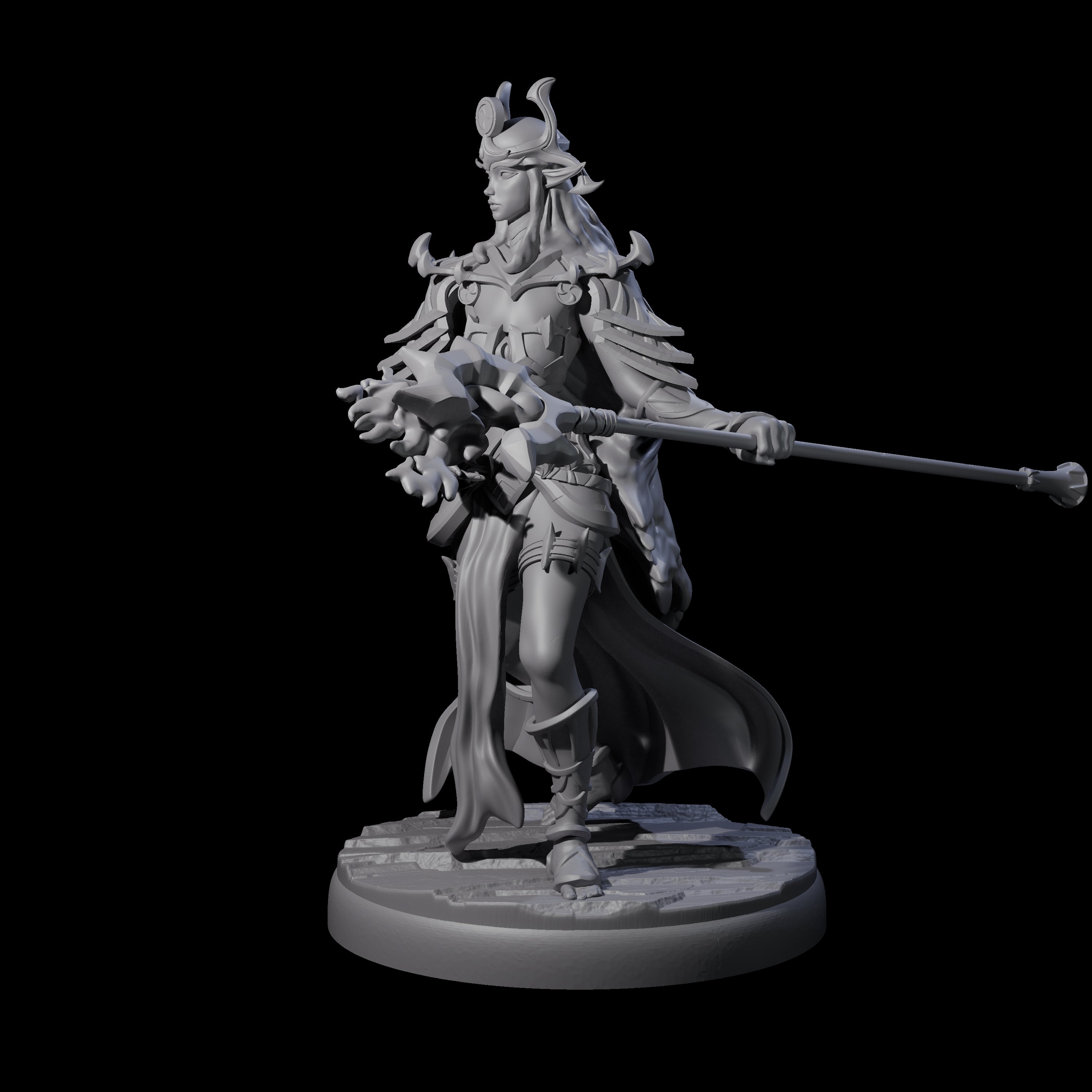 Pure Dark Elf Sorceress H Miniature for Dungeons and Dragons, Pathfinder or other TTRPGs