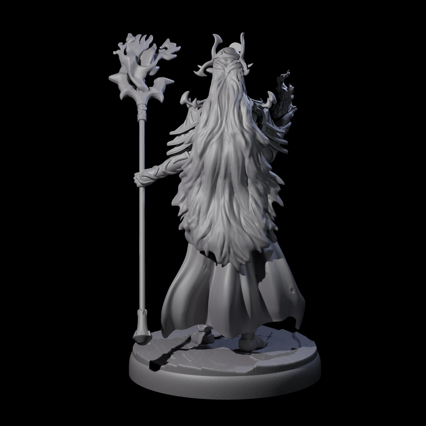 Pure Dark Elf Sorceress I Miniature for Dungeons and Dragons, Pathfinder or other TTRPGs