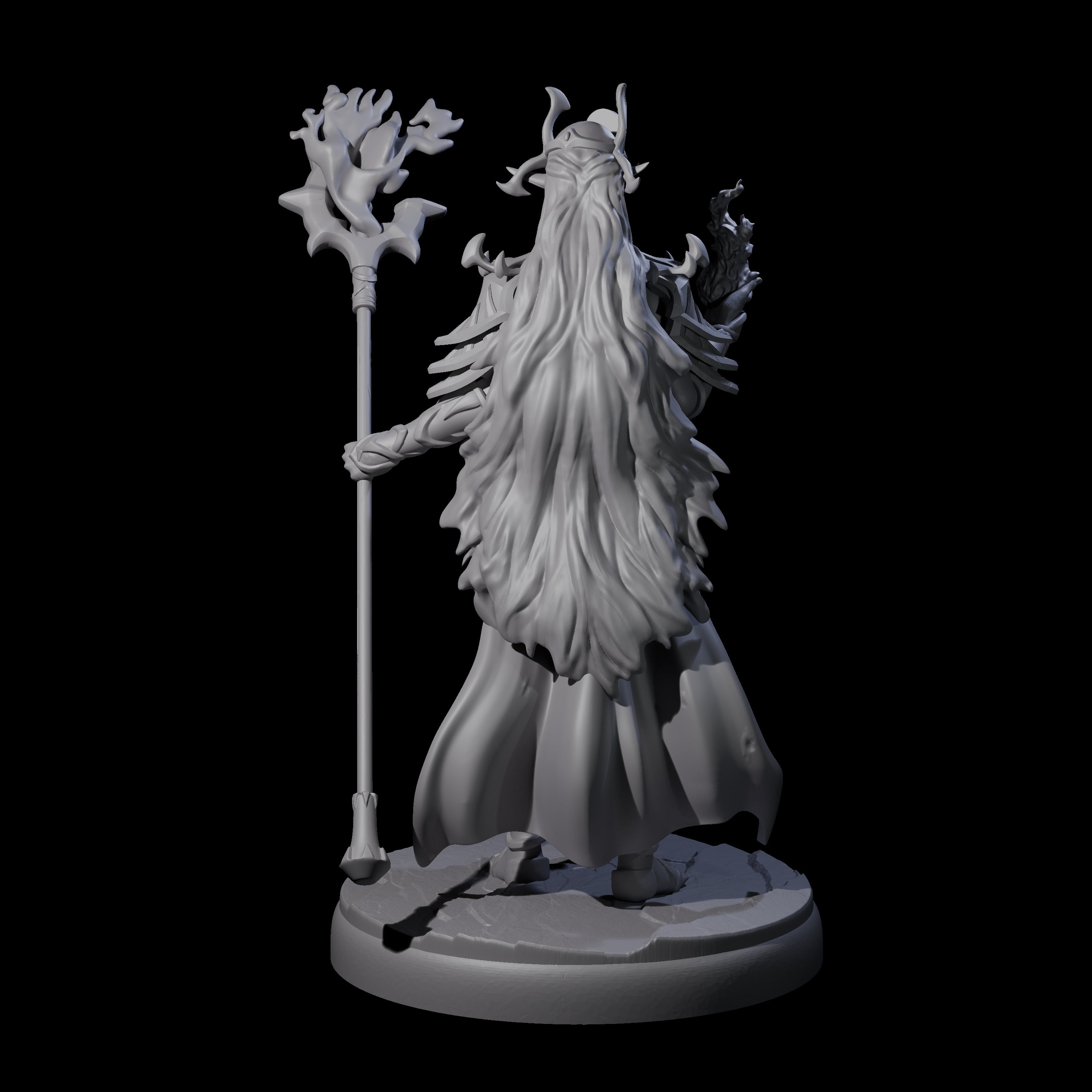 Pure Dark Elf Sorceress I Miniature for Dungeons and Dragons, Pathfinder or other TTRPGs