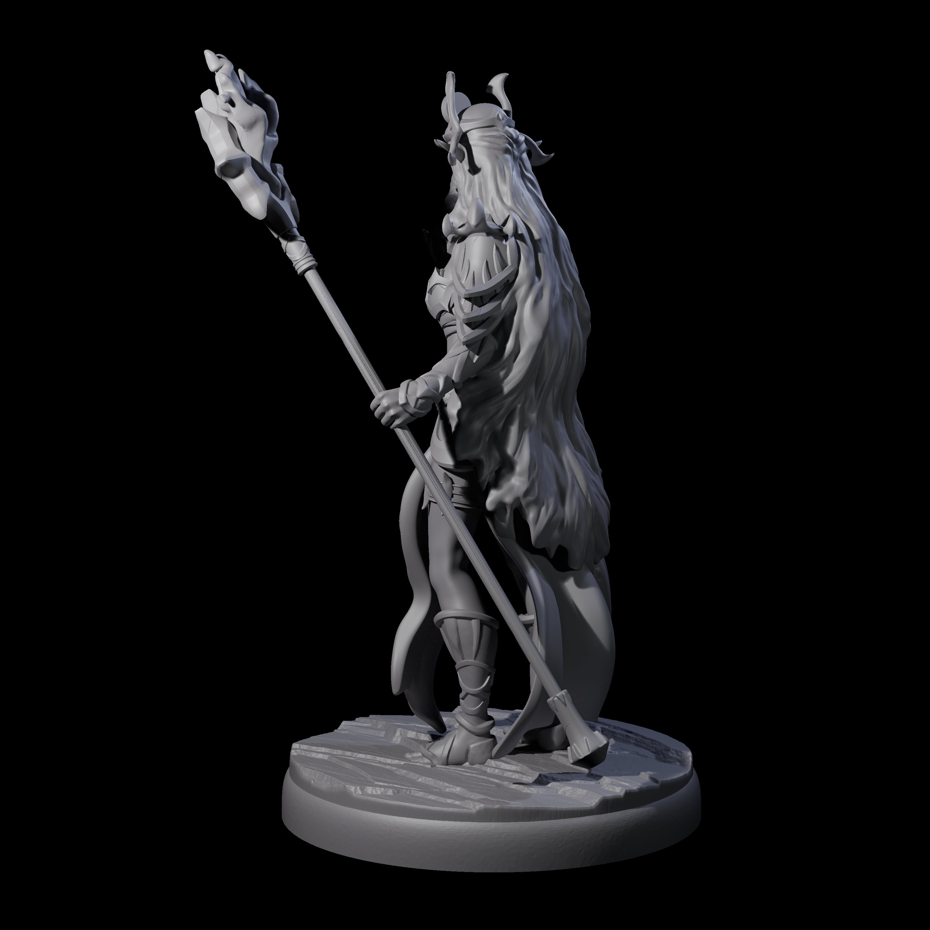 Pure Dark Elf Sorceress I Miniature for Dungeons and Dragons, Pathfinder or other TTRPGs