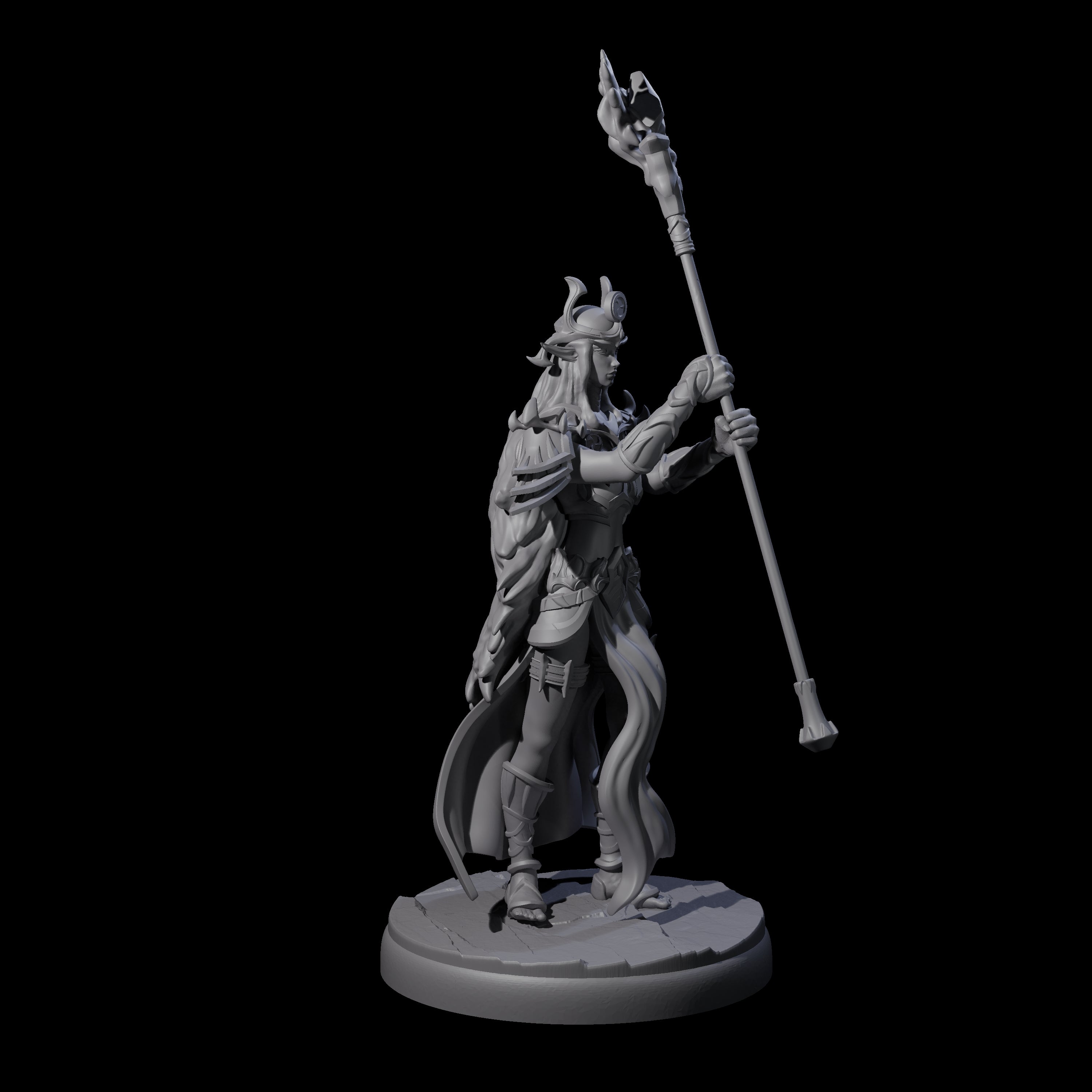 Pure Dark Elf Sorceress K Miniature for Dungeons and Dragons, Pathfinder or other TTRPGs
