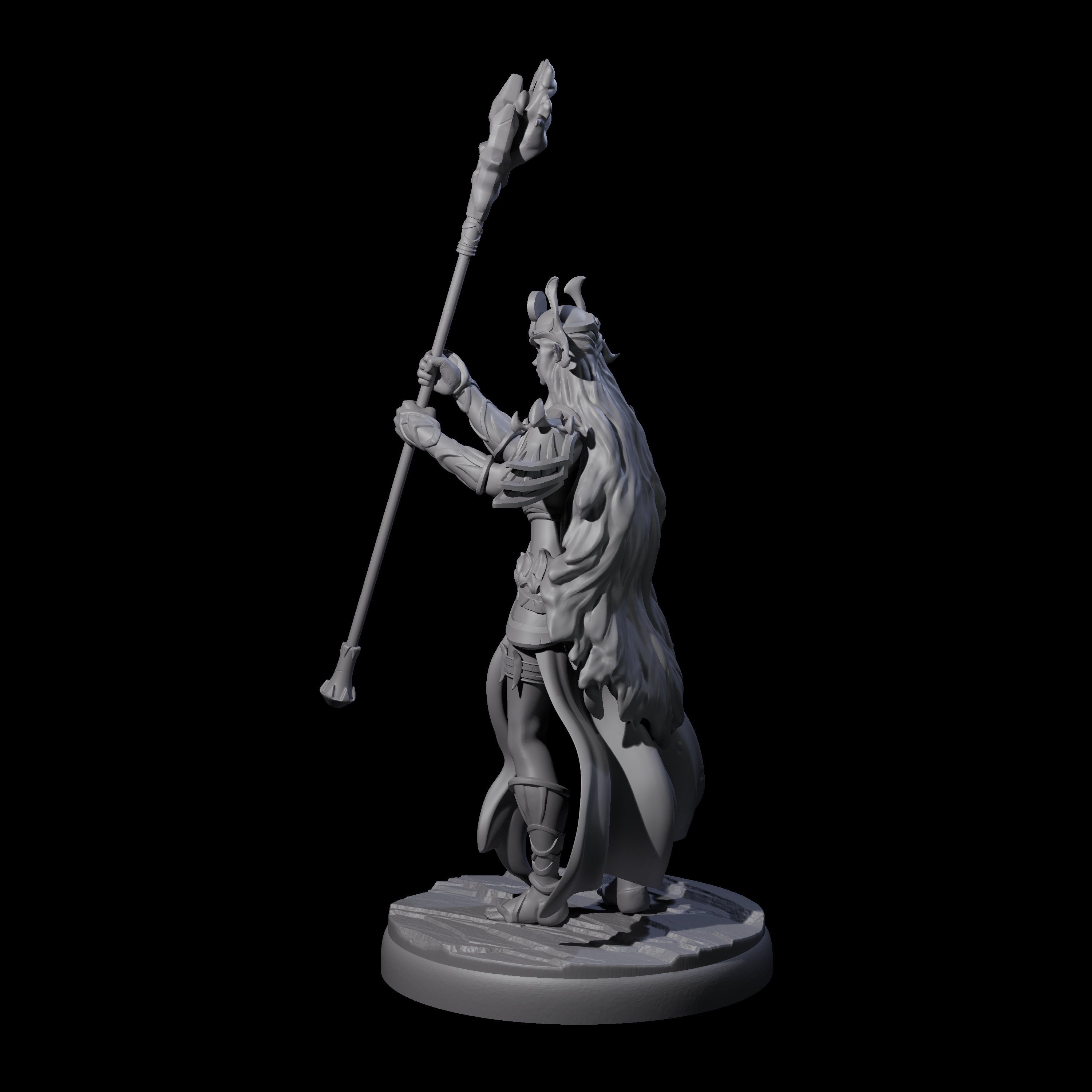 Pure Dark Elf Sorceress K Miniature for Dungeons and Dragons, Pathfinder or other TTRPGs