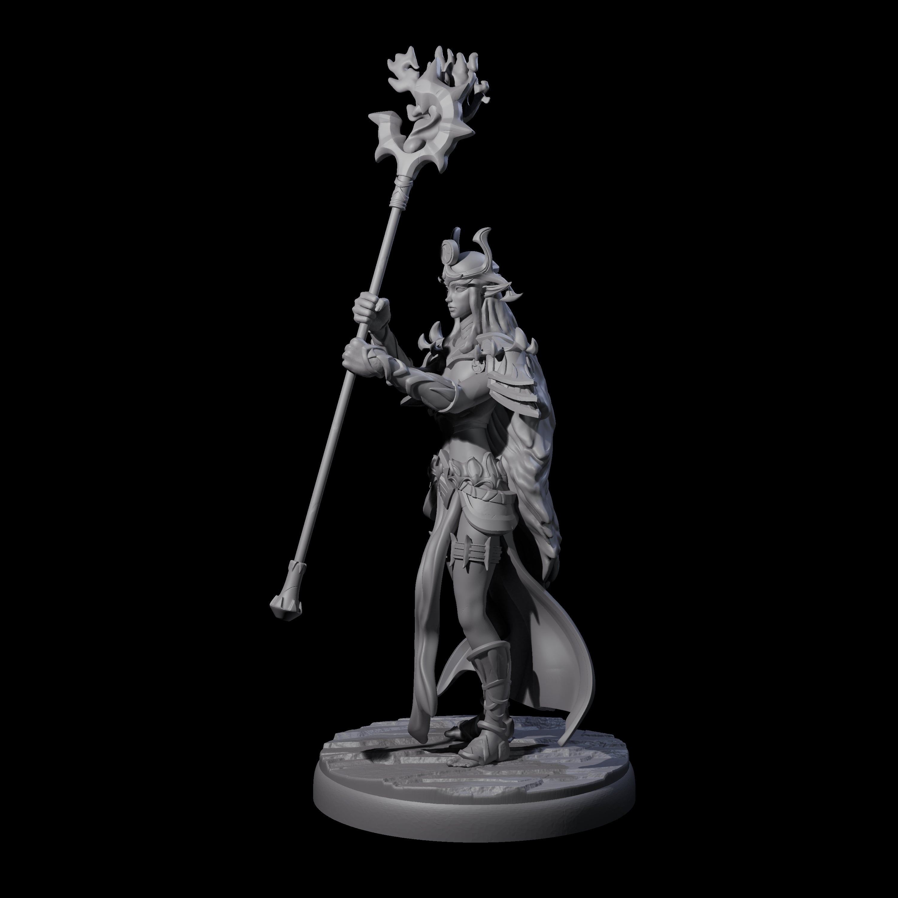 Pure Dark Elf Sorceress K Miniature for Dungeons and Dragons, Pathfinder or other TTRPGs