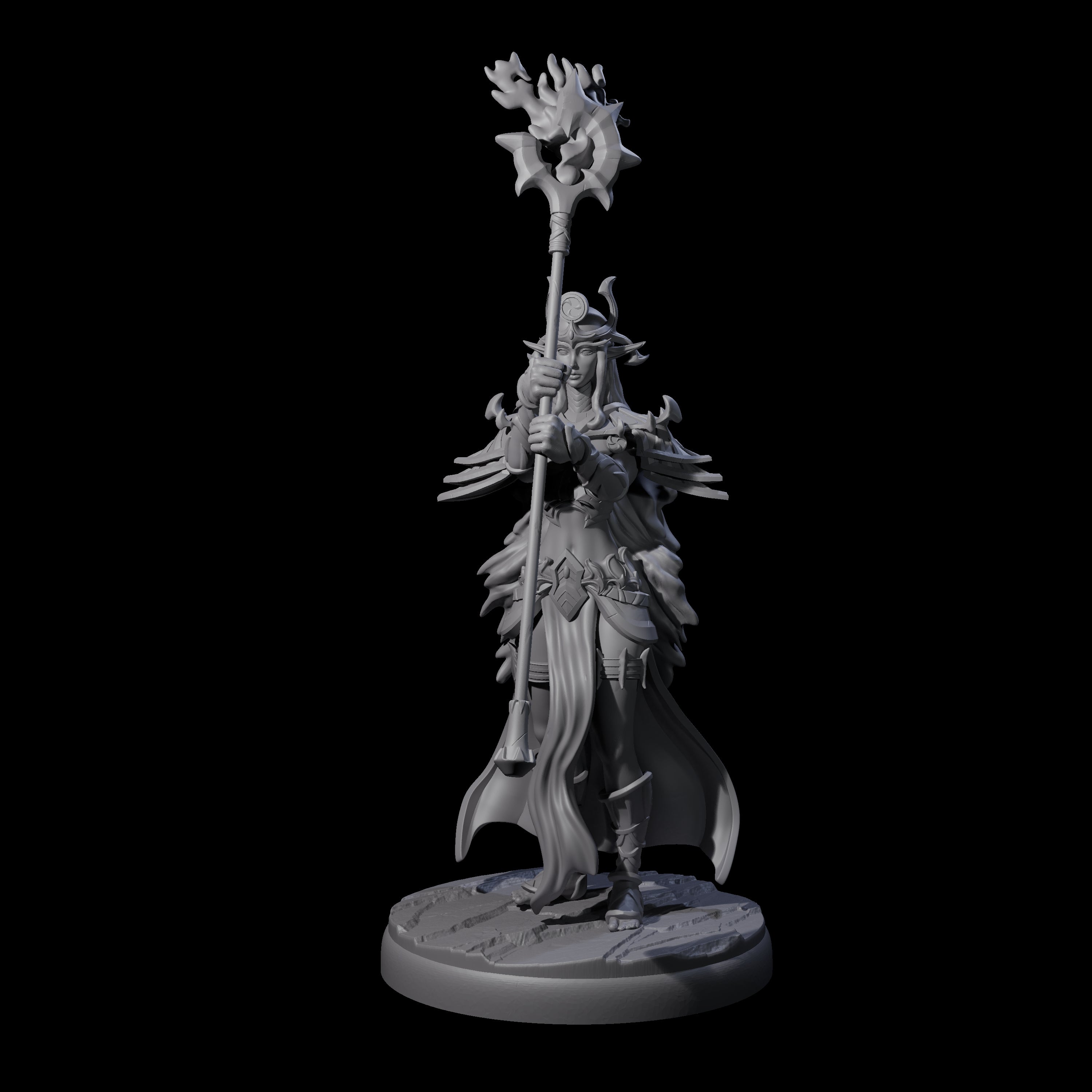 Pure Dark Elf Sorceress K Miniature for Dungeons and Dragons, Pathfinder or other TTRPGs