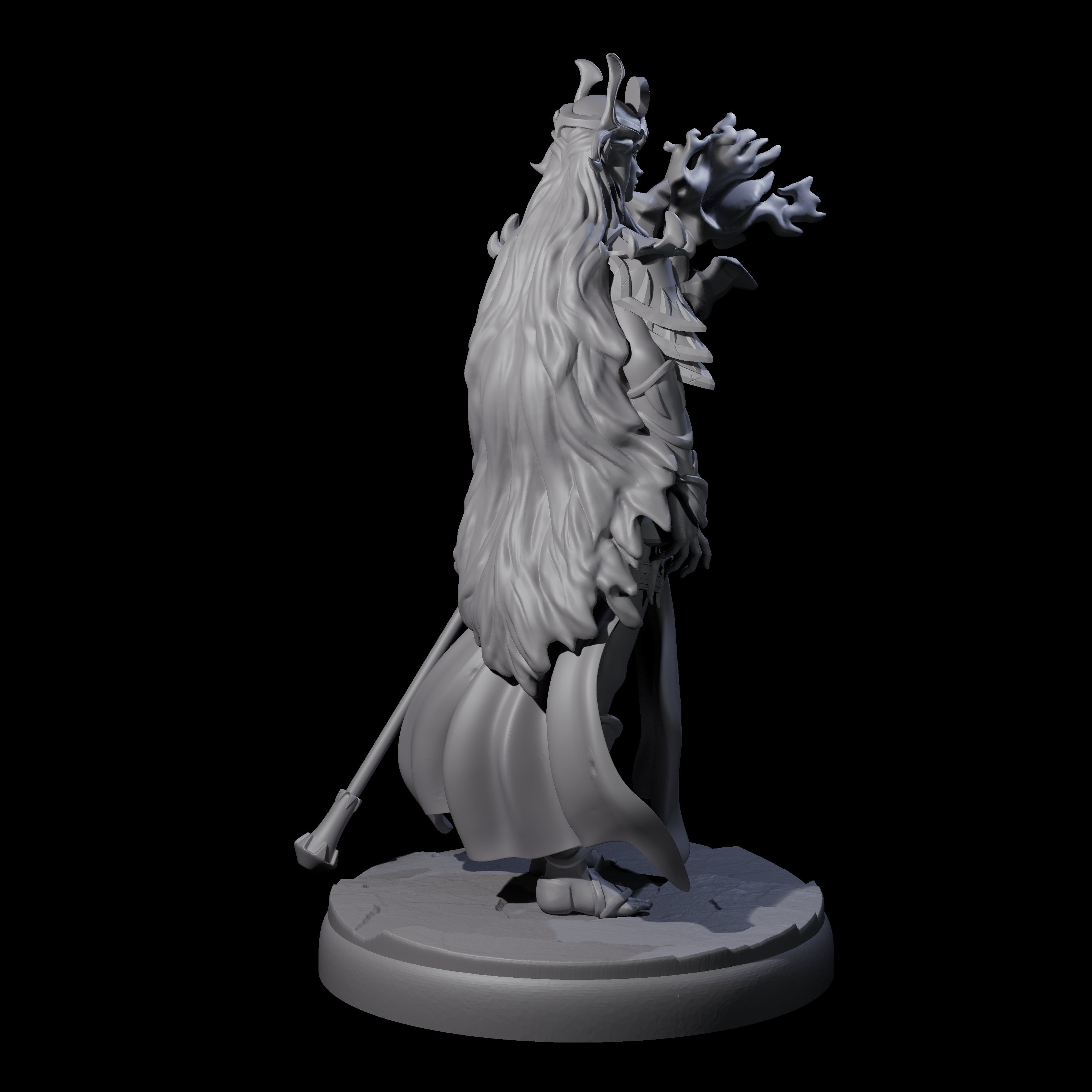 Pure Dark Elf Sorceress L Miniature for Dungeons and Dragons, Pathfinder or other TTRPGs