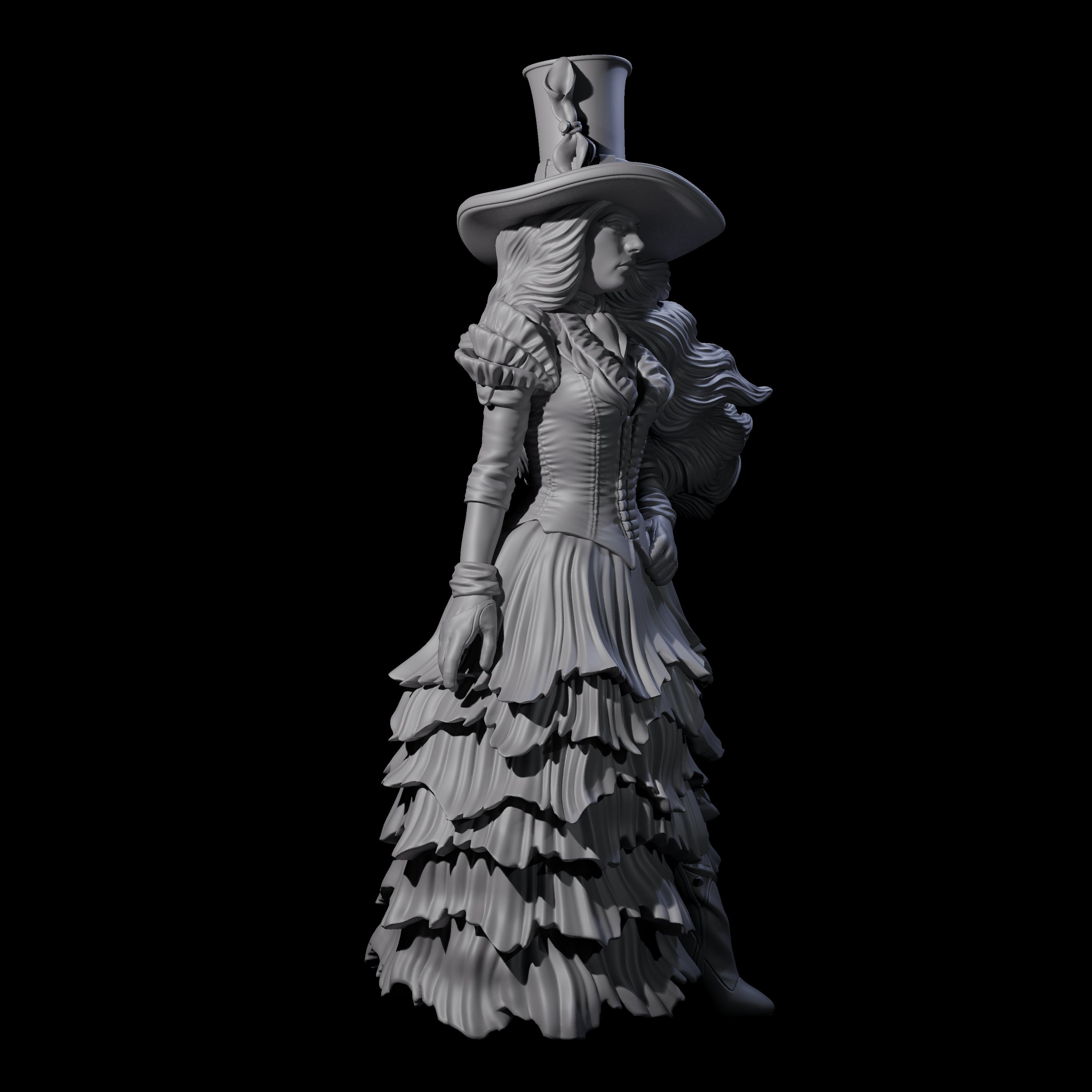 Purposeful Lady About Town Miniature for Dungeons and Dragons, Pathfinder or other TTRPGs