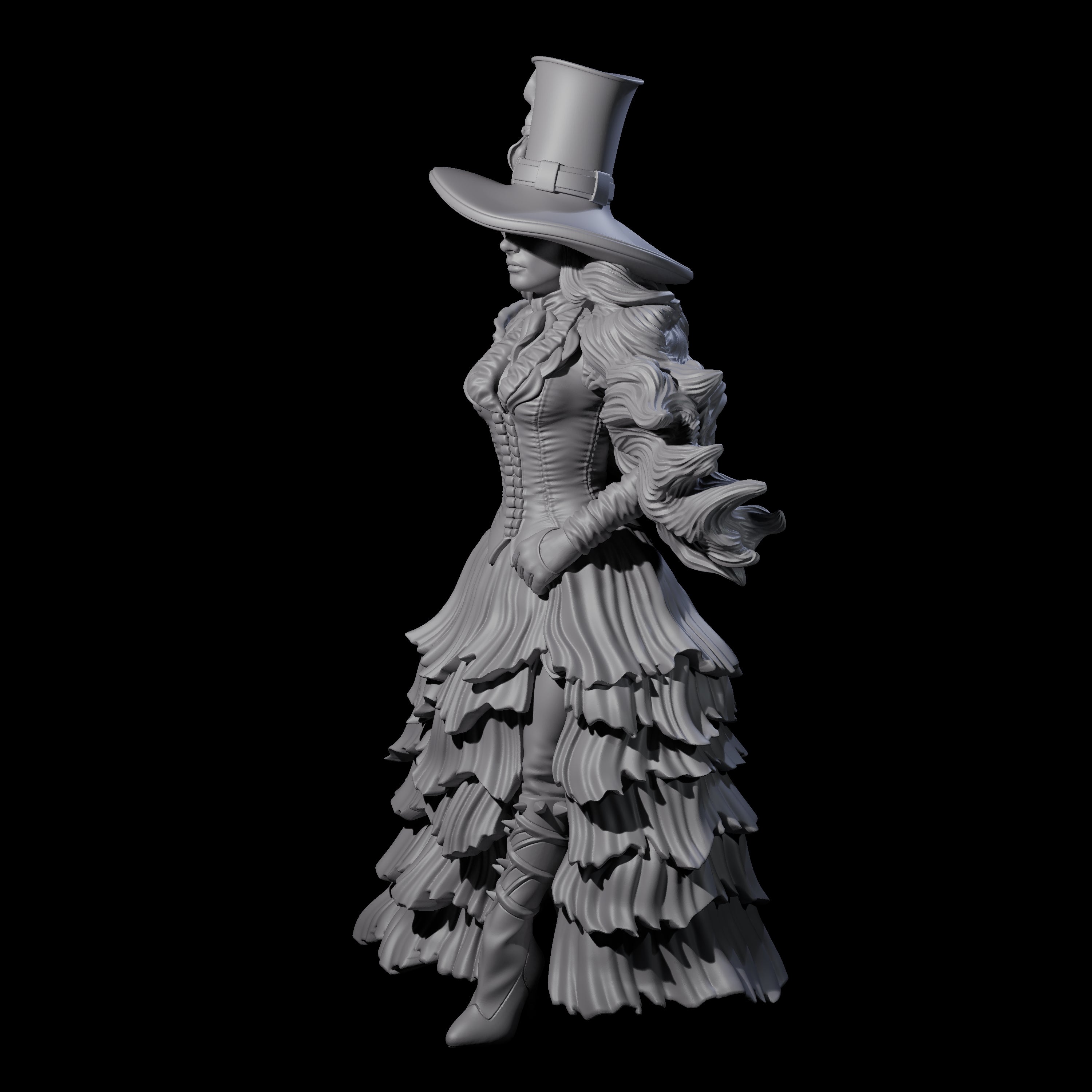 Purposeful Lady About Town Miniature for Dungeons and Dragons, Pathfinder or other TTRPGs