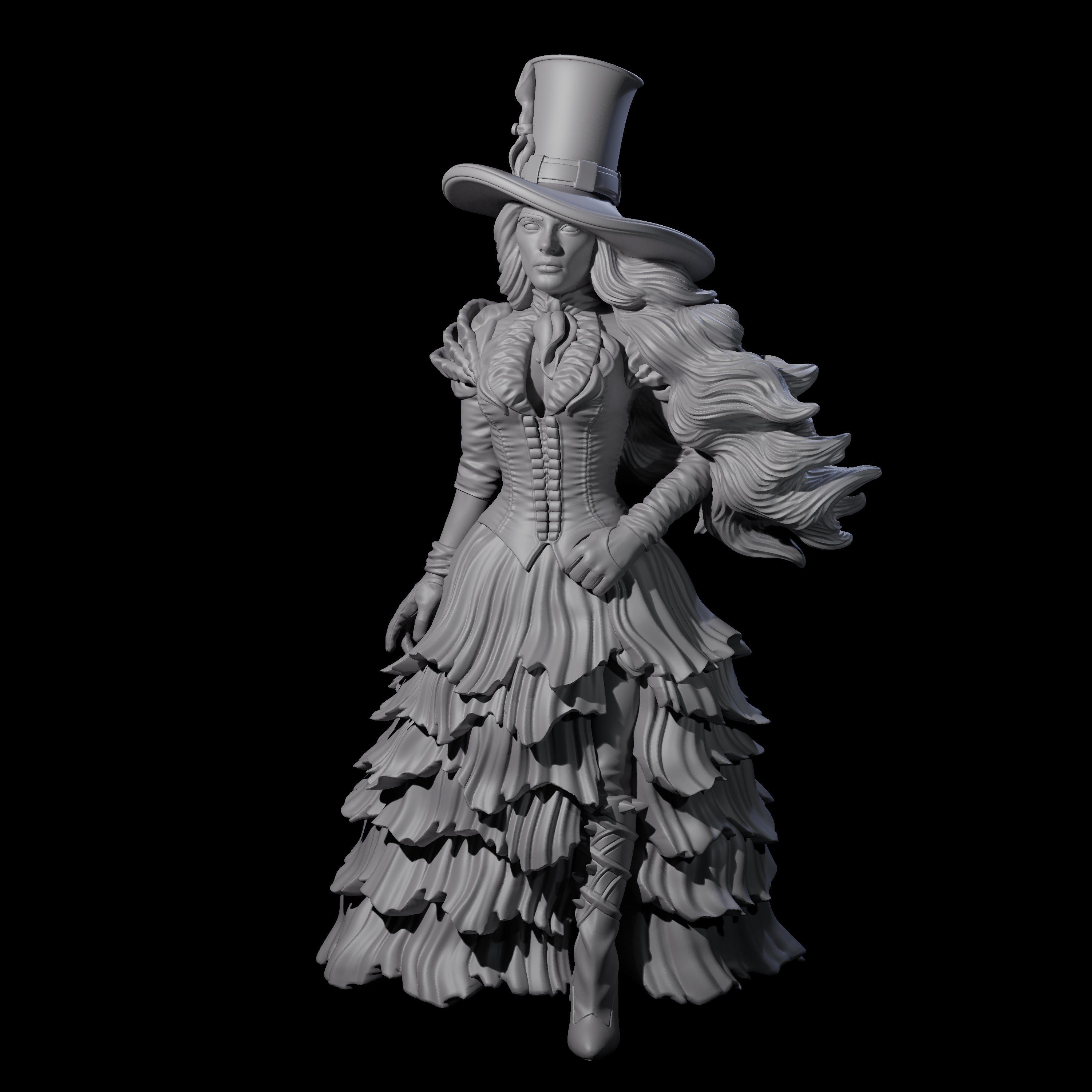 Purposeful Lady About Town Miniature for Dungeons and Dragons, Pathfinder or other TTRPGs