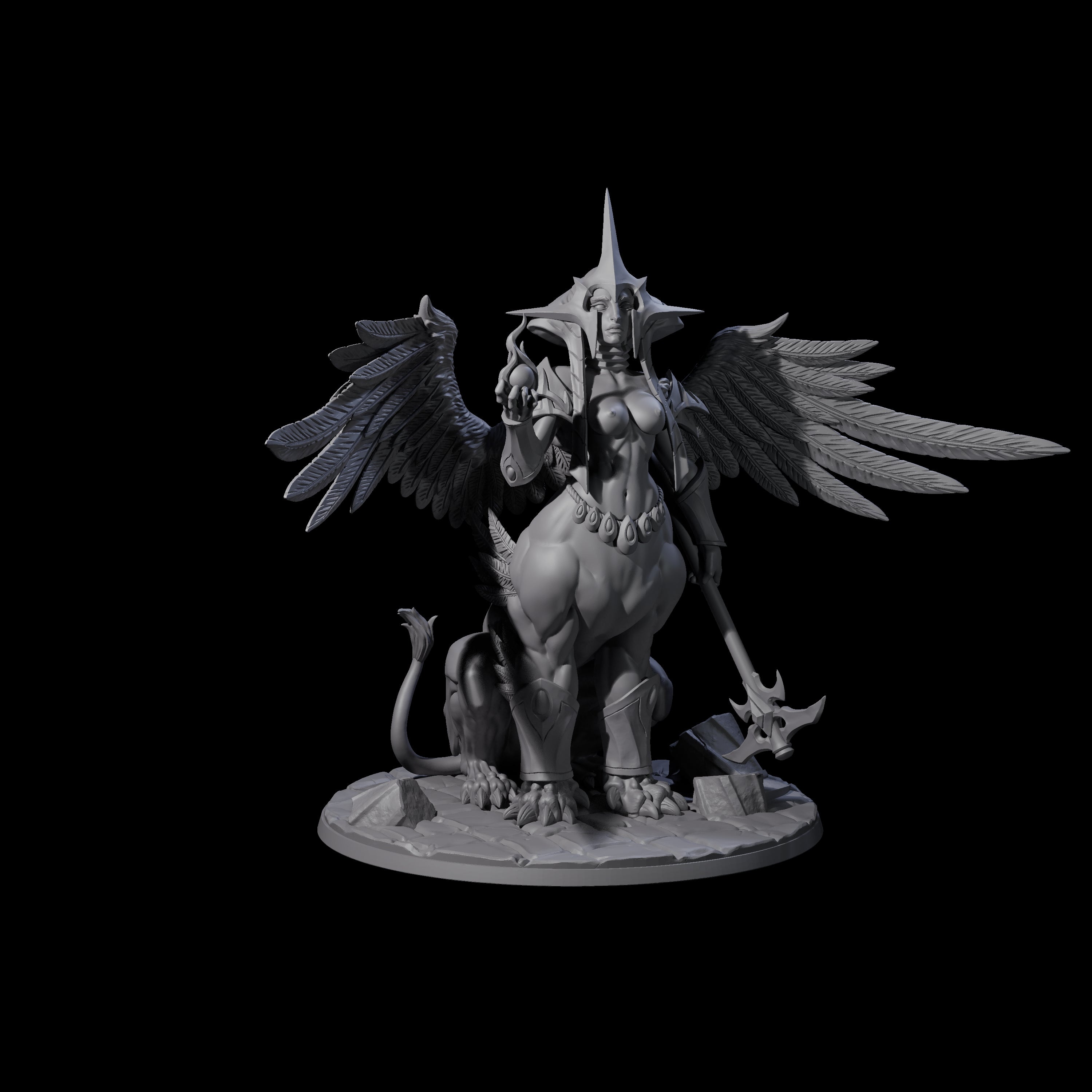 Questioning Sphinx Miniature for Dungeons and Dragons, Pathfinder or other TTRPGs
