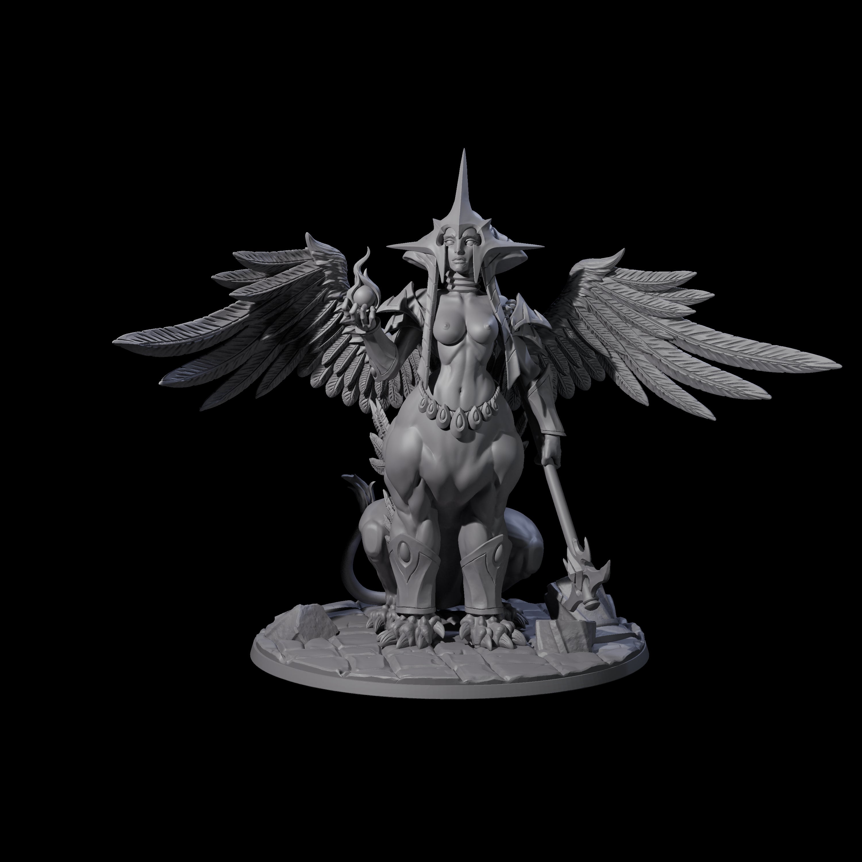 Questioning Sphinx Miniature for Dungeons and Dragons, Pathfinder or other TTRPGs