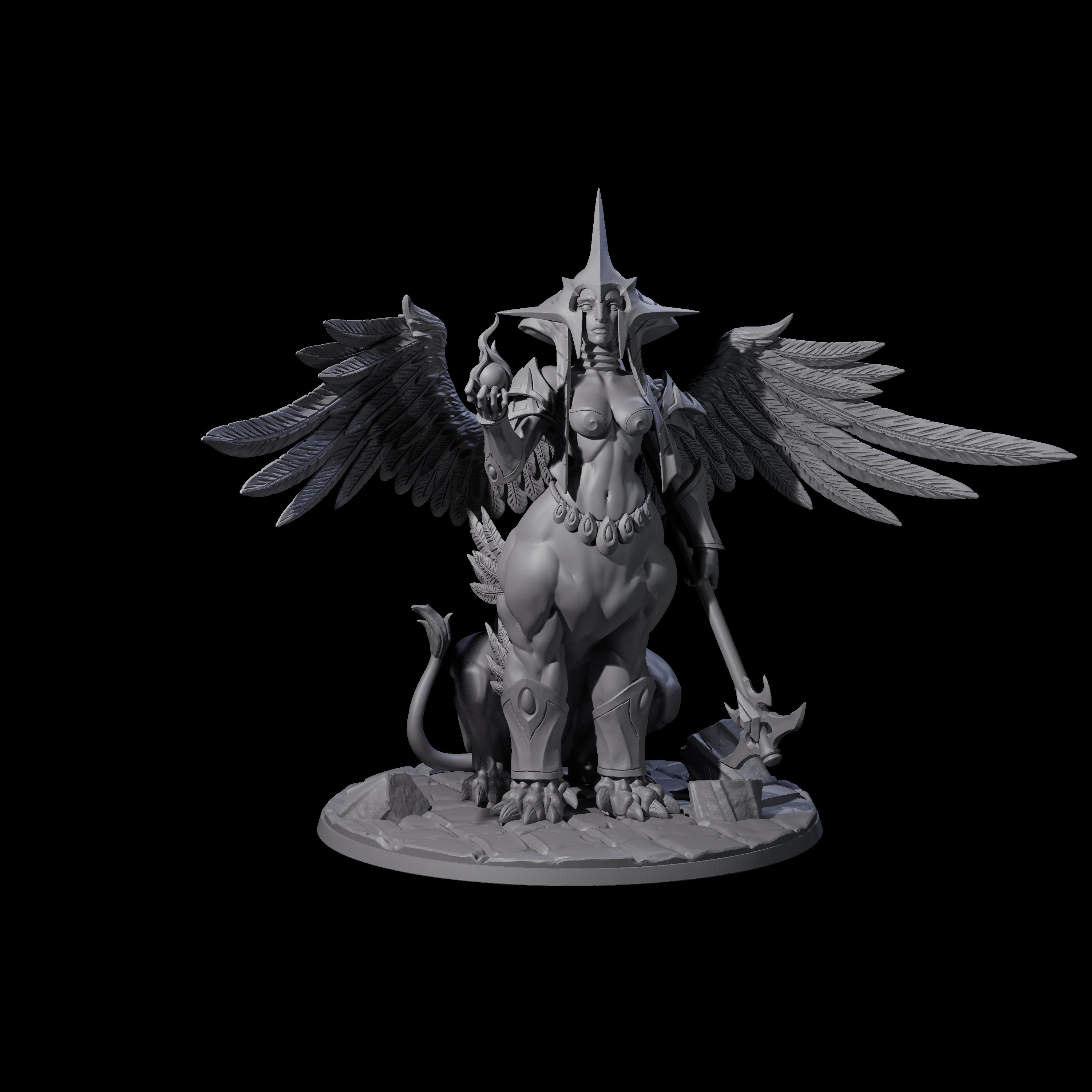 Questioning Sphinx Miniature for Dungeons and Dragons, Pathfinder or other TTRPGs