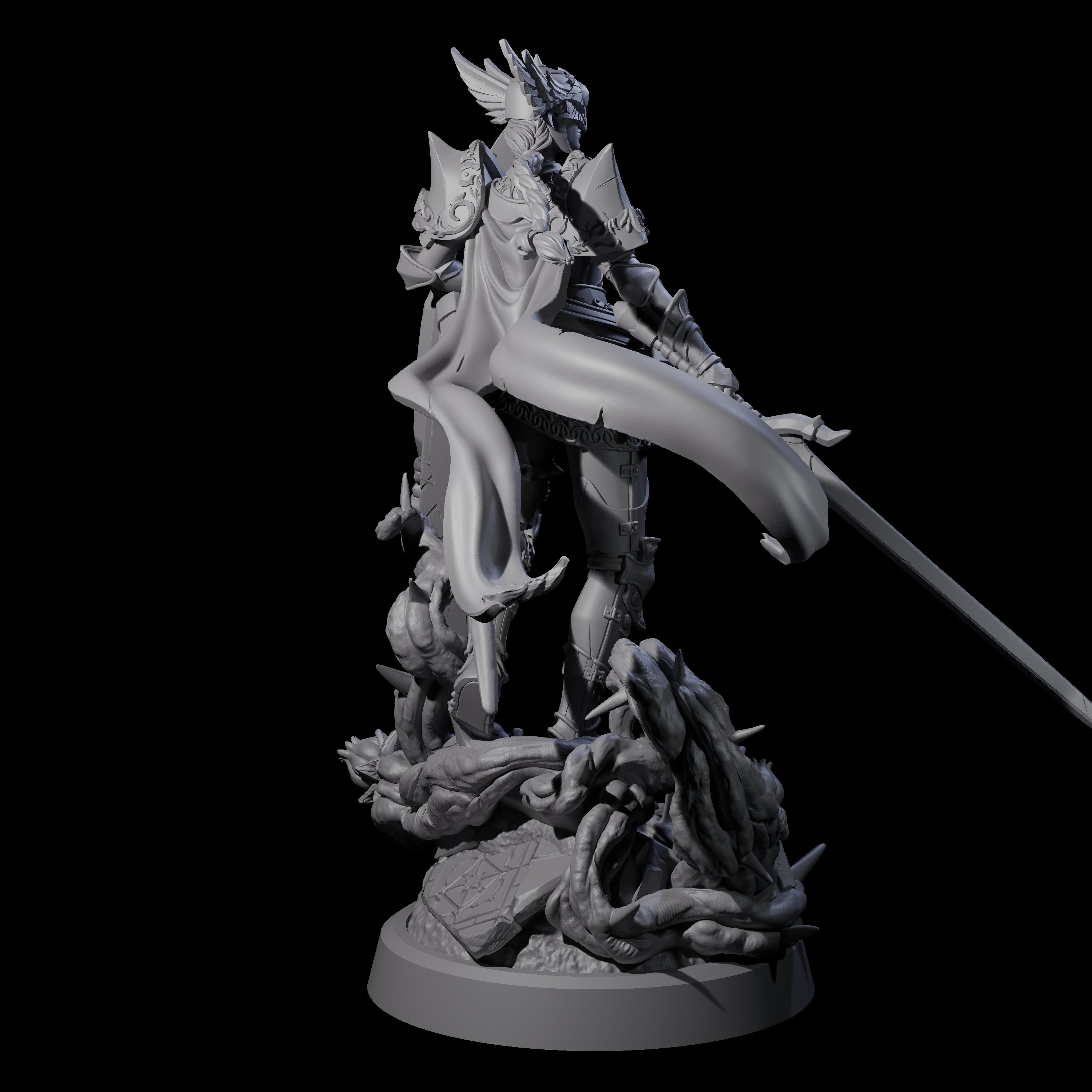 Radiant Swordmaster Miniature for Dungeons and Dragons, Pathfinder or other TTRPGs