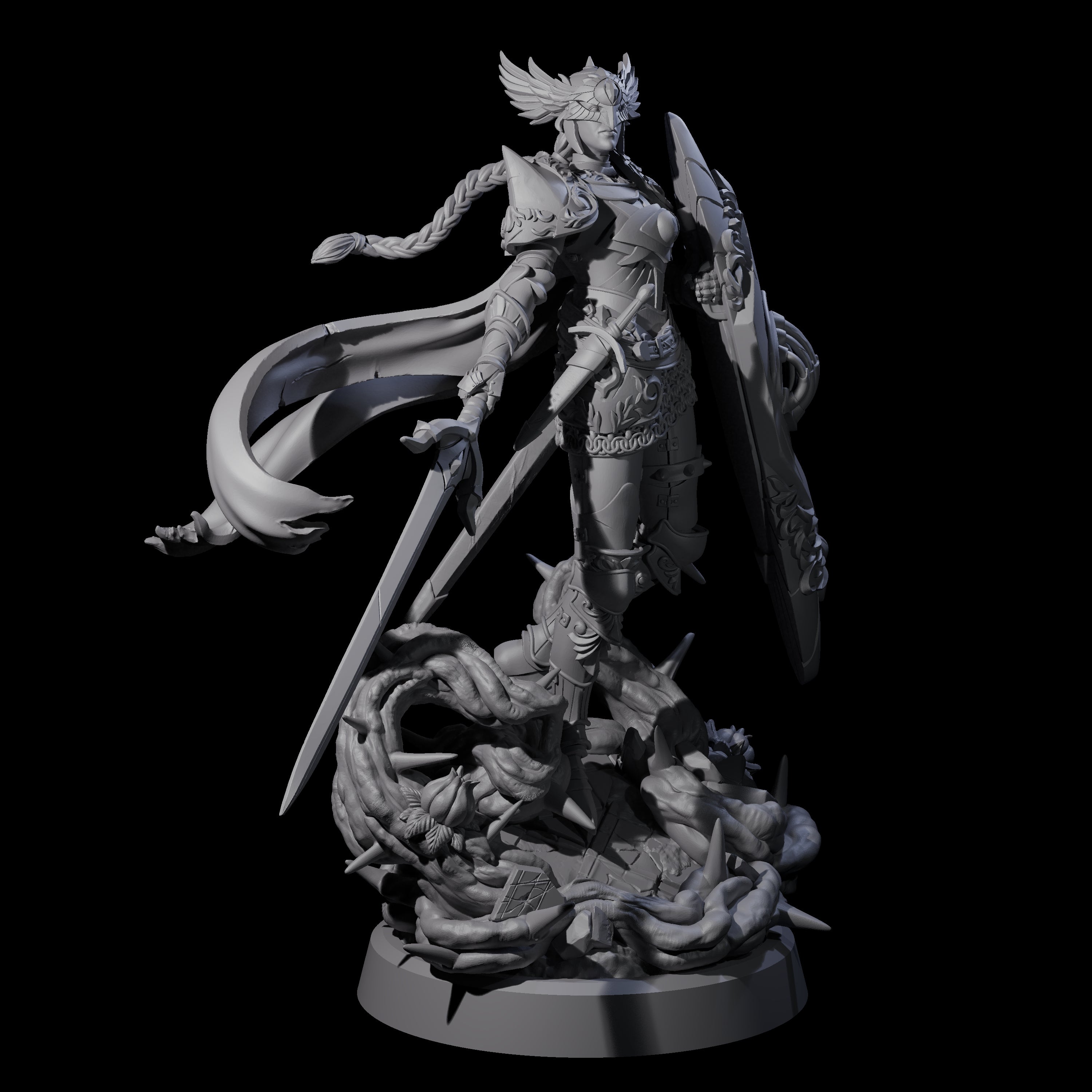 Radiant Swordmaster Miniature for Dungeons and Dragons, Pathfinder or other TTRPGs