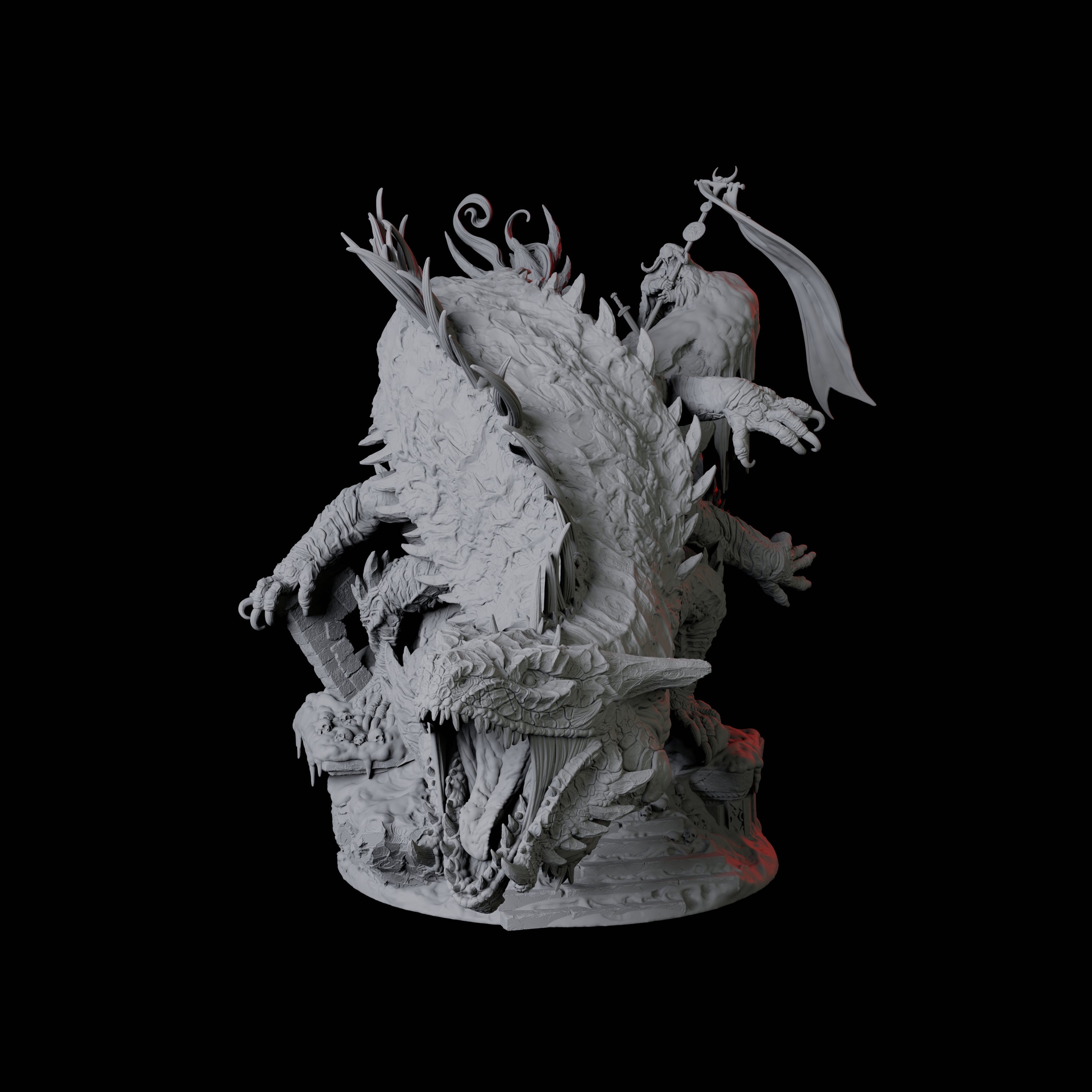 Raging Behir Miniature for Dungeons and Dragons, Pathfinder or other TTRPGs