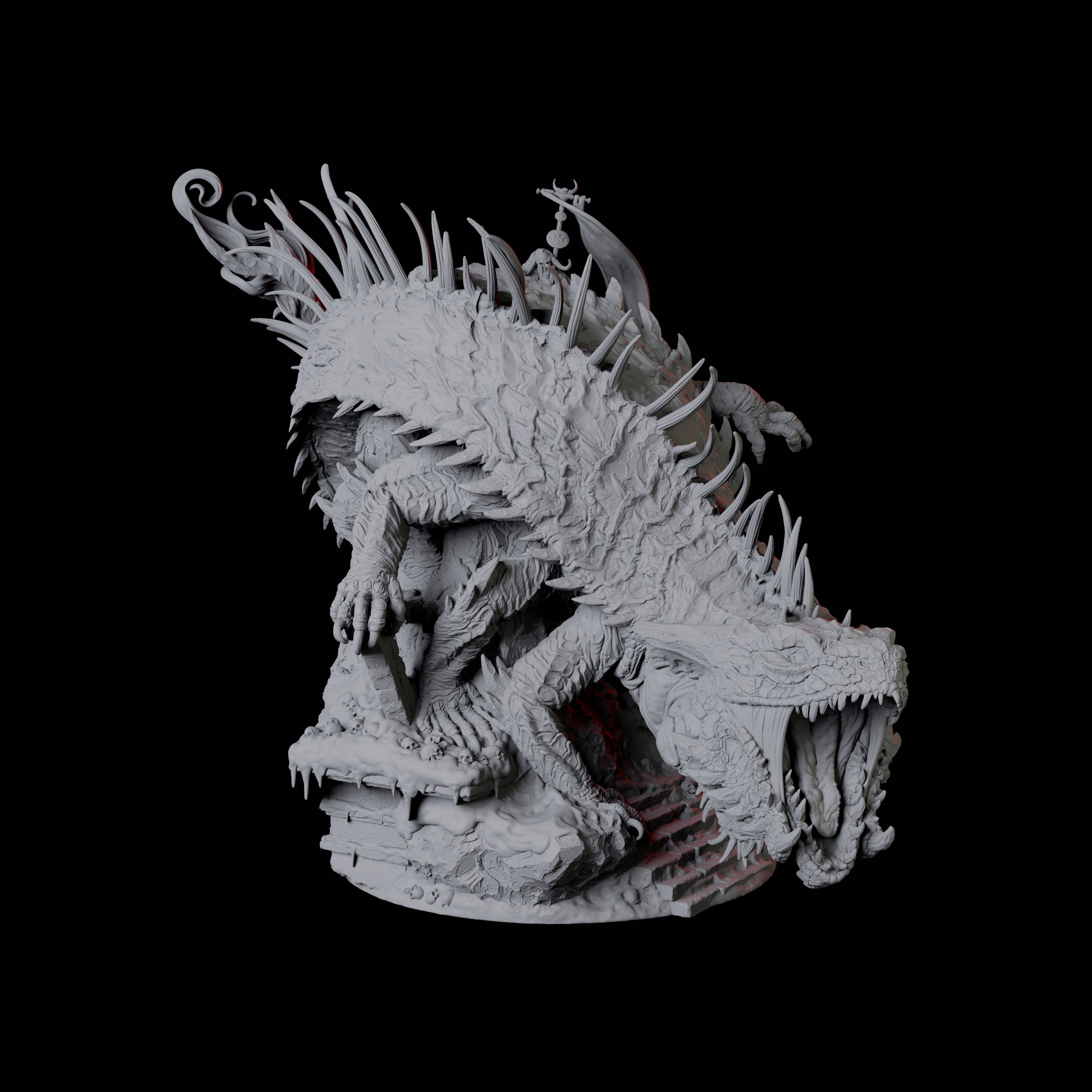 Raging Behir Miniature for Dungeons and Dragons, Pathfinder or other TTRPGs