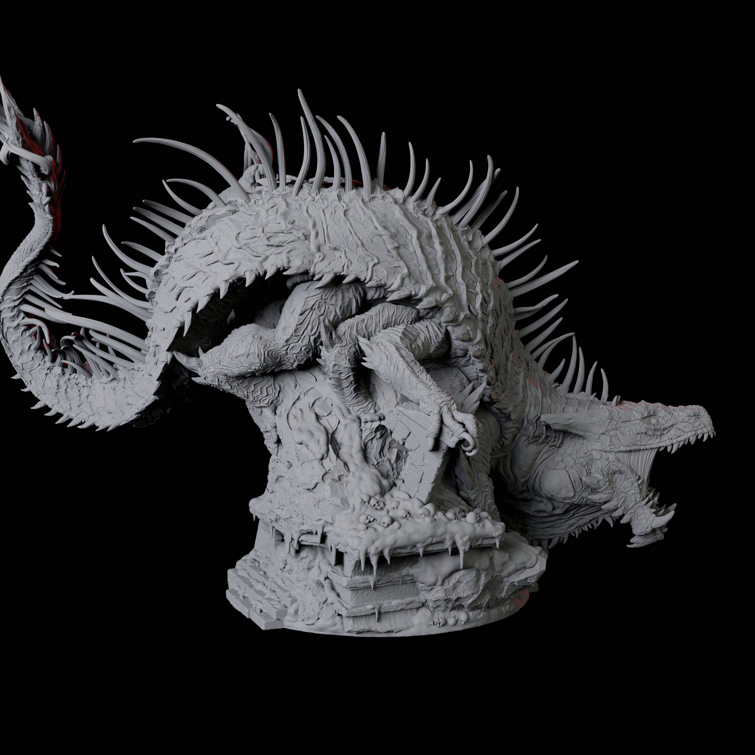 Raging Behir Miniature for Dungeons and Dragons, Pathfinder or other TTRPGs